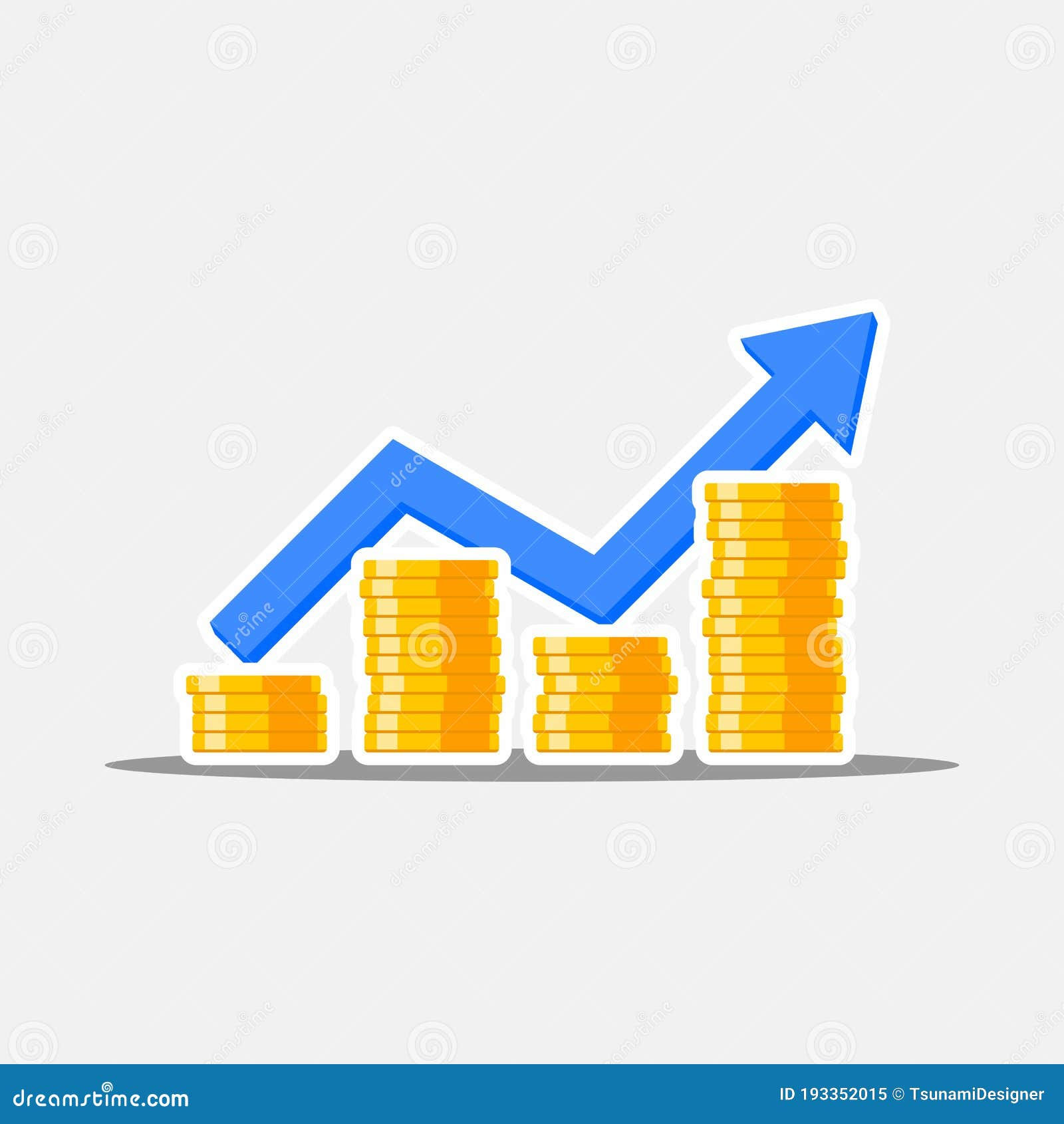 Wallpaper #h2cBEZMBSpphPi3-oPVg328 Gold Coins Price Up Blue Graph White Stroke Shadow Icon Vector