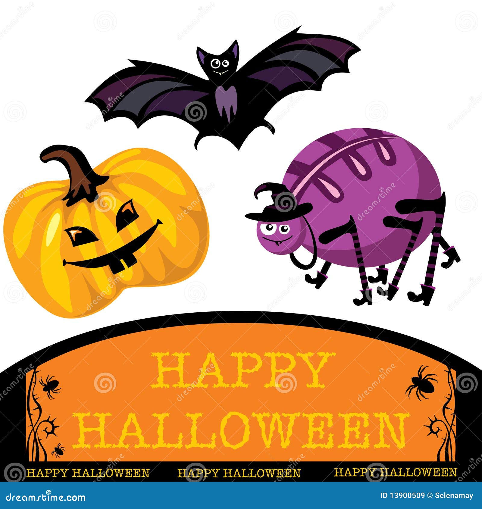 Wallpaper #ITHVNZMB5zzyi_yYzVif205 Greeting Cute Halloween Card Stock Vector Illustration of Design