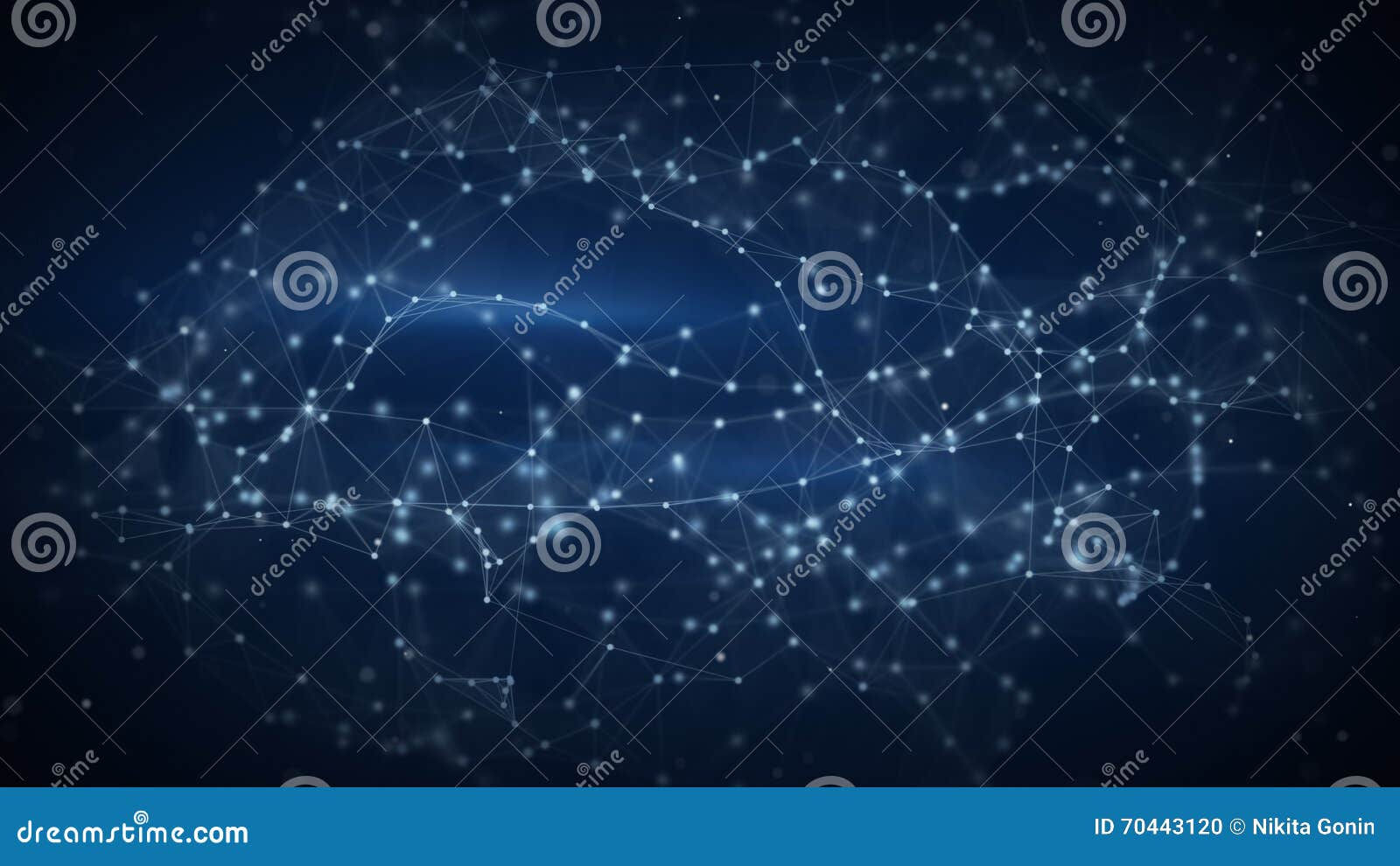 Wallpaper #BxnGHo8BtGB6xQ78_noh26 Galaxy of Cybernetic Particles Abstract 3D Render Stock Illustration