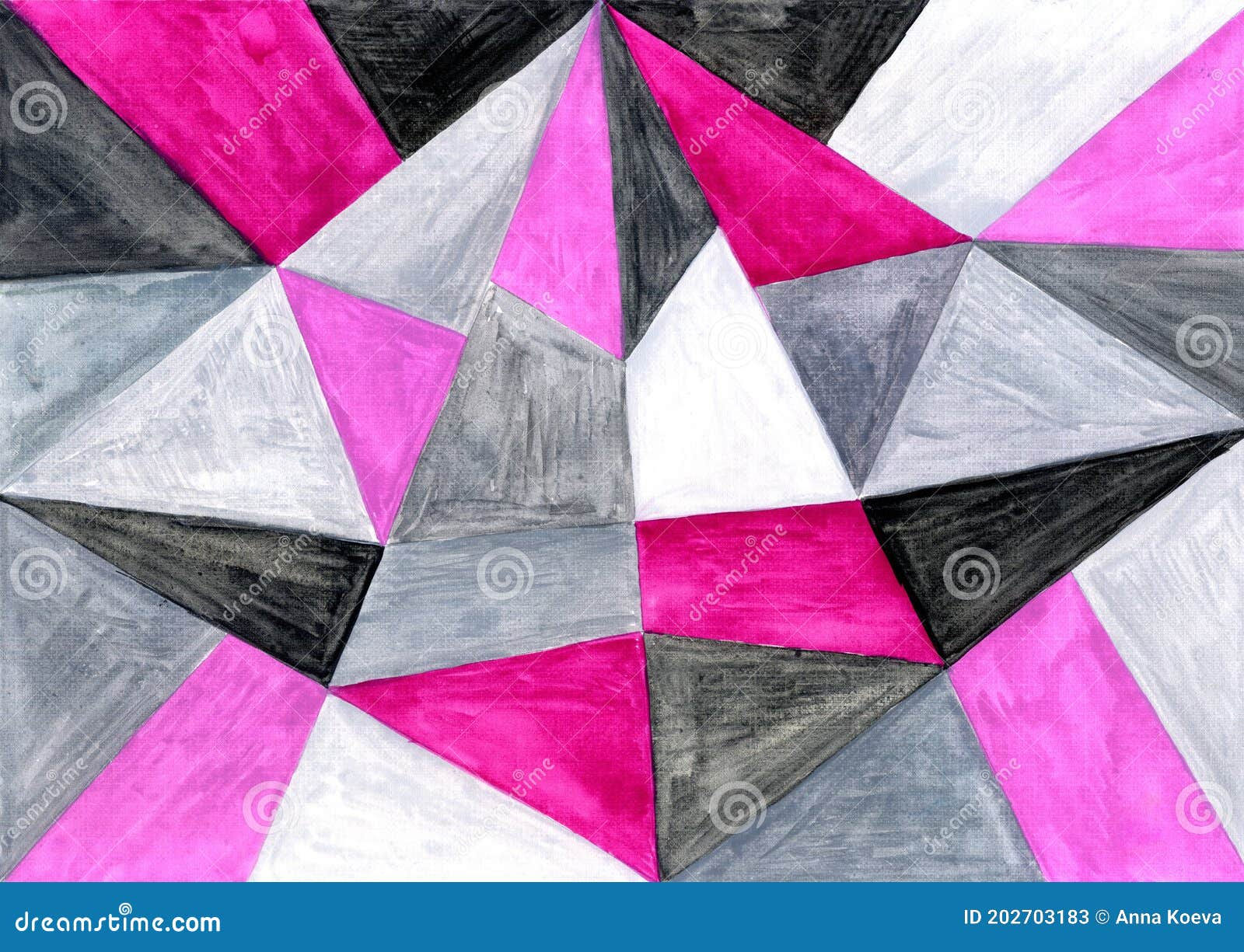 Wallpaper #A2er6ZIBSpphPi3-kEO41 Geometry Triangles Drawing Watercolor in Abstract Style Stock Image