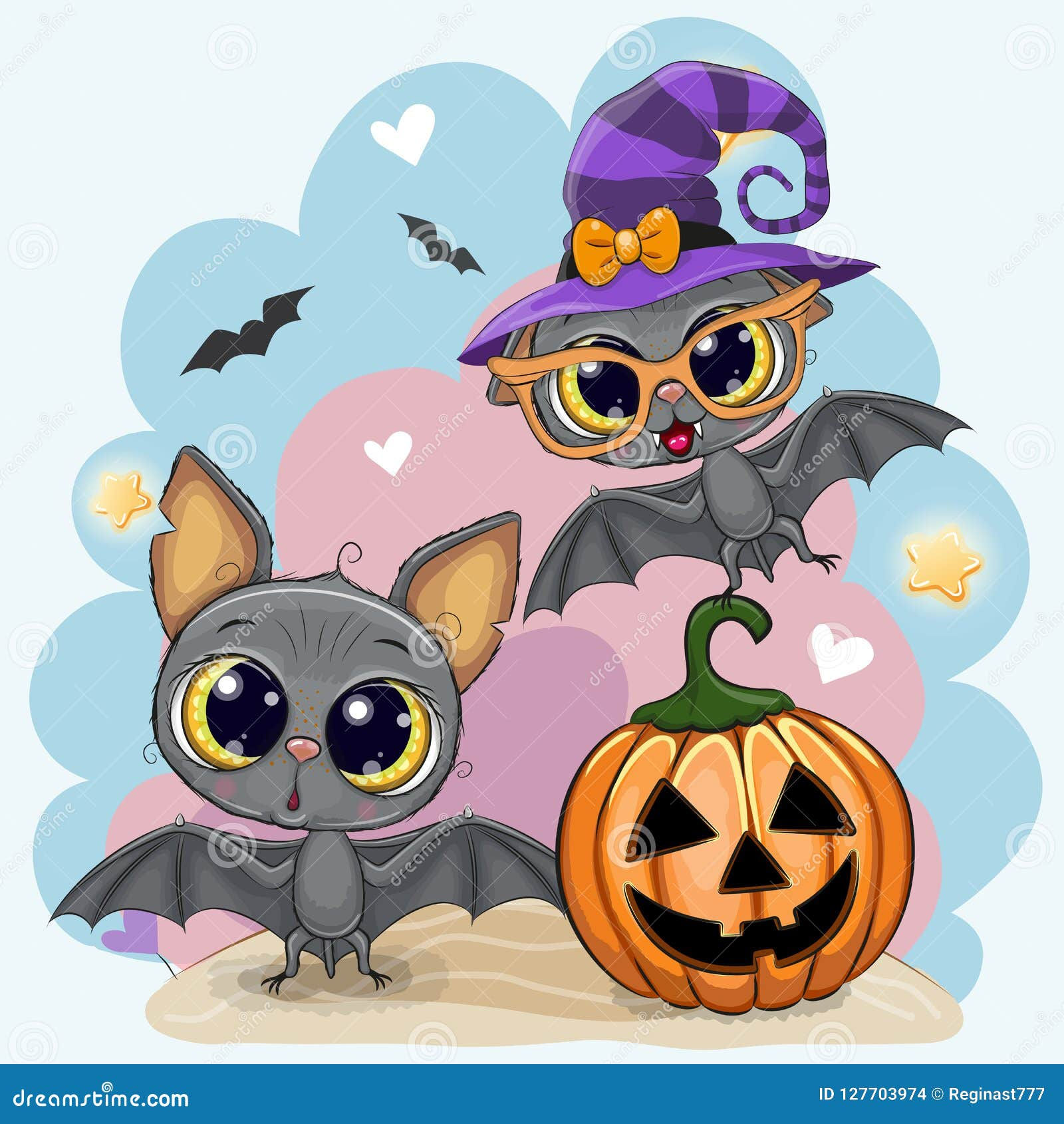 Wallpaper #ITHVNZMB5zzyi_yYzVif307 Greeting Halloween Card with Two Bats Stock Vector Illustration of