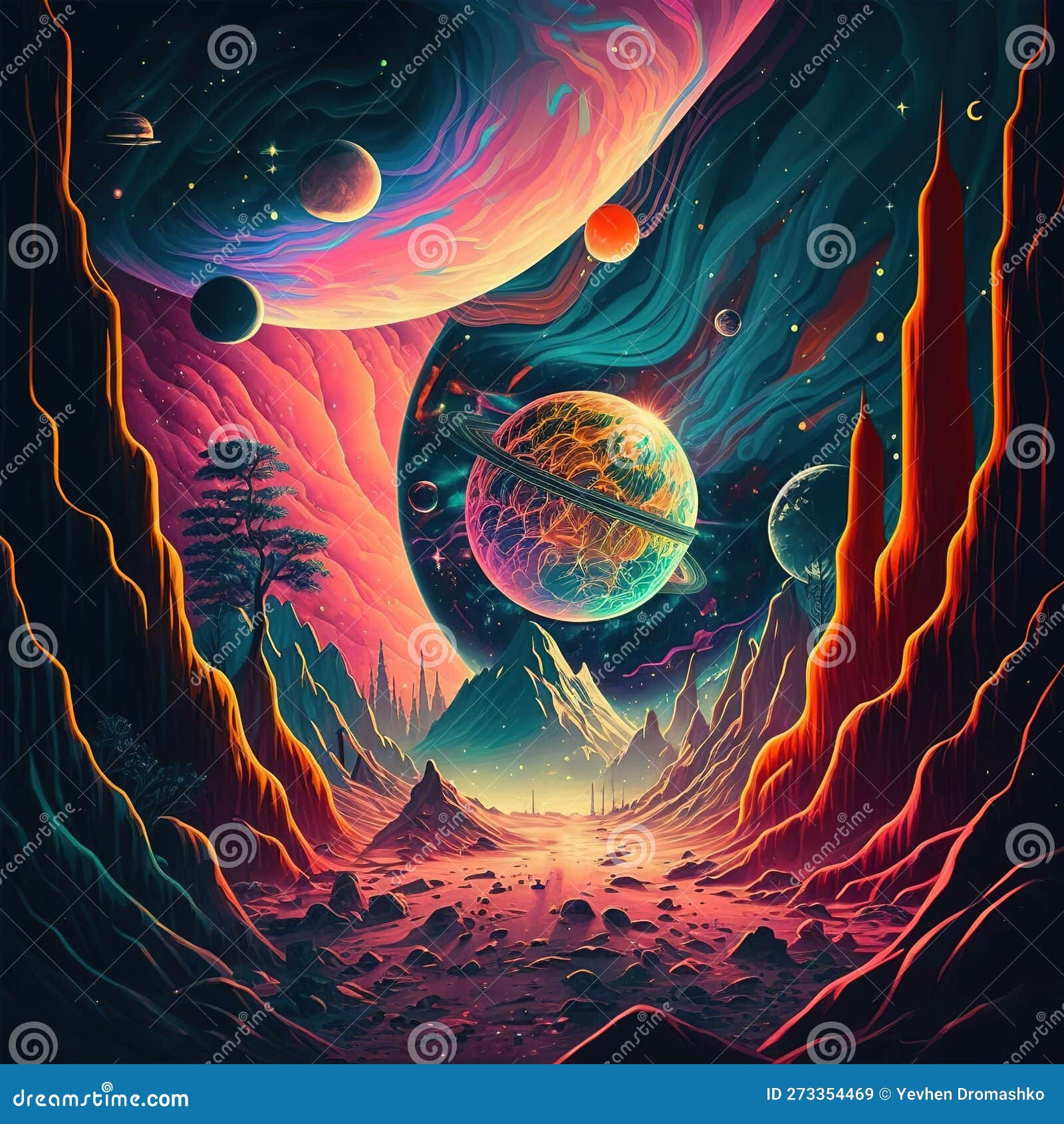 Wallpaper #PV7nMpMBborbLbczbmCQ92 Generative AI Psychedelic Space Banner Template Nostalgic 80s 90s