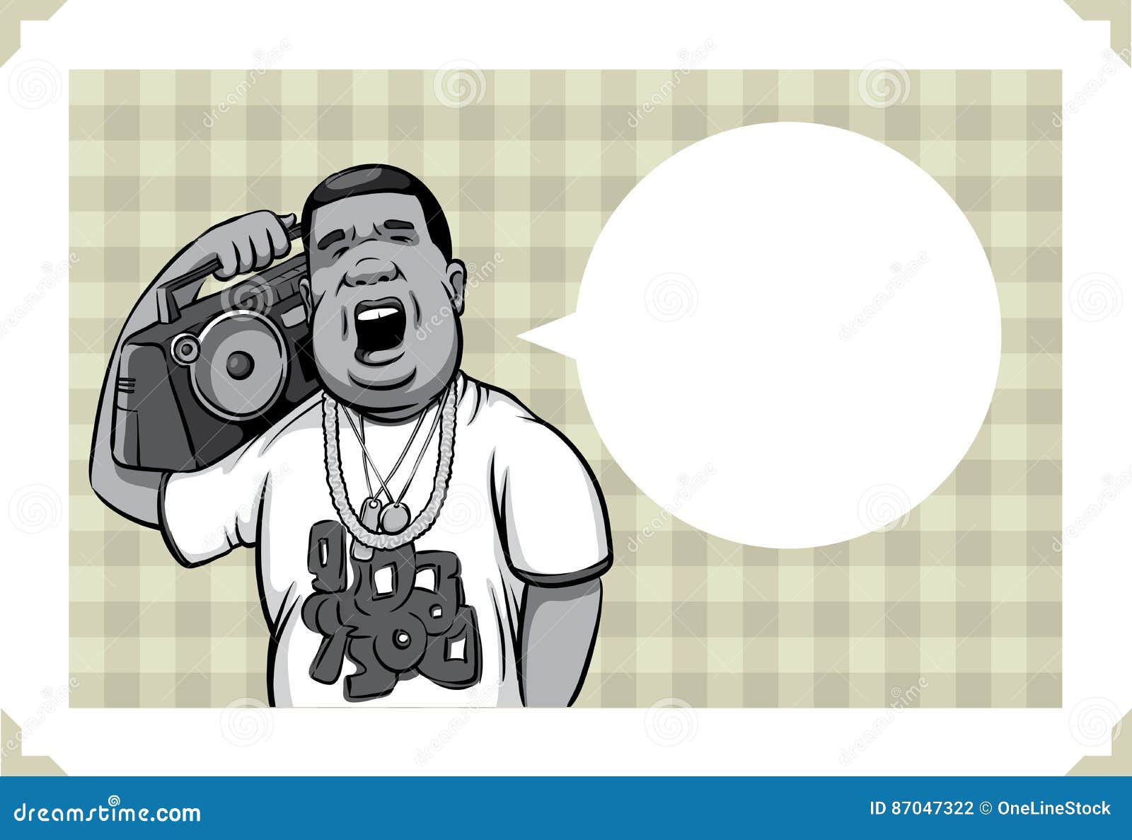 Wallpaper #px07LZMBlOZrFDOkfc9t240 Greeting Card with Wrapper with Boombox Stereo Stock Vector