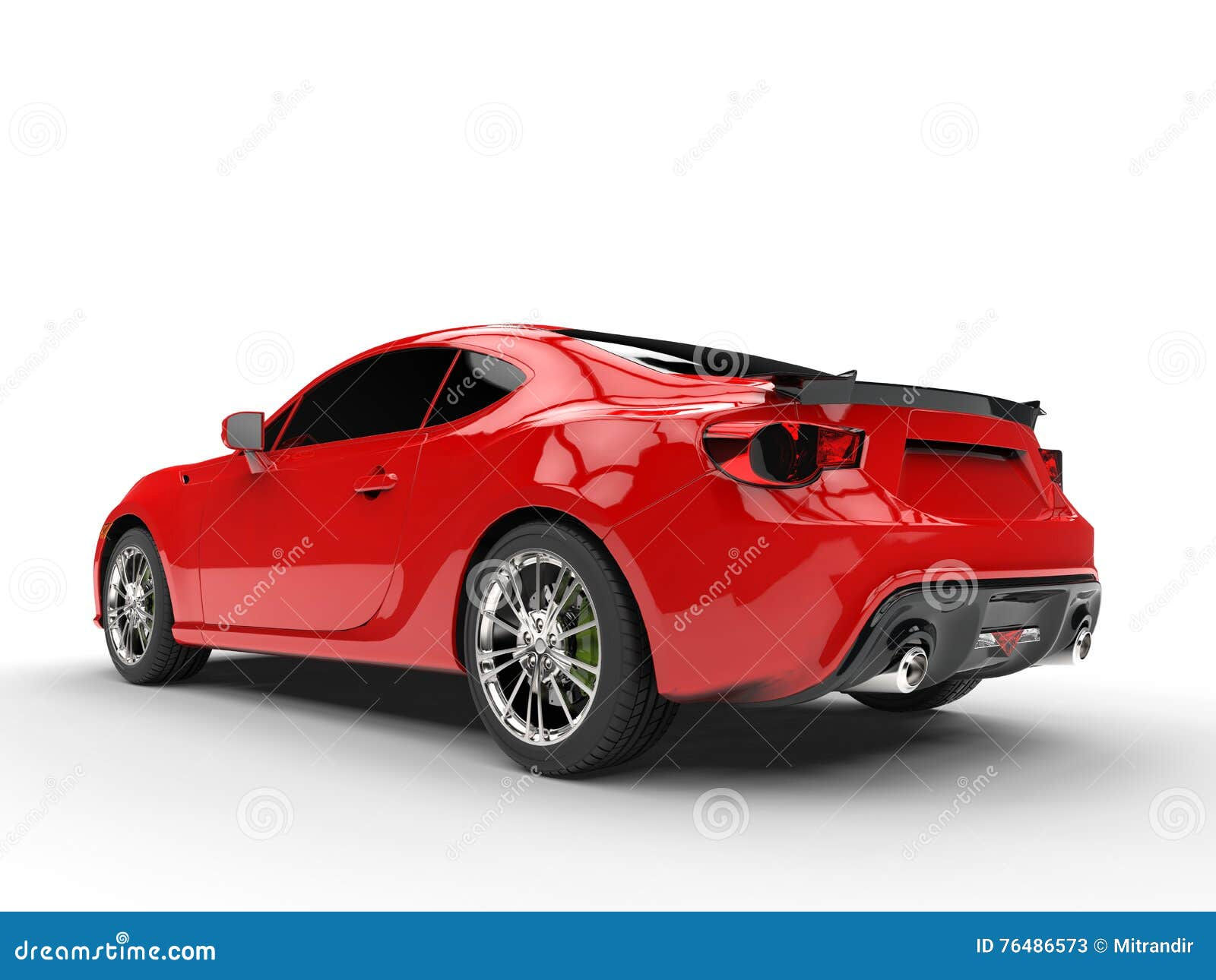 Wallpaper #O7n53ZIBJvJKYCmEmAPR207 Generic Red Sports Car Rear Left View Stock Illustration