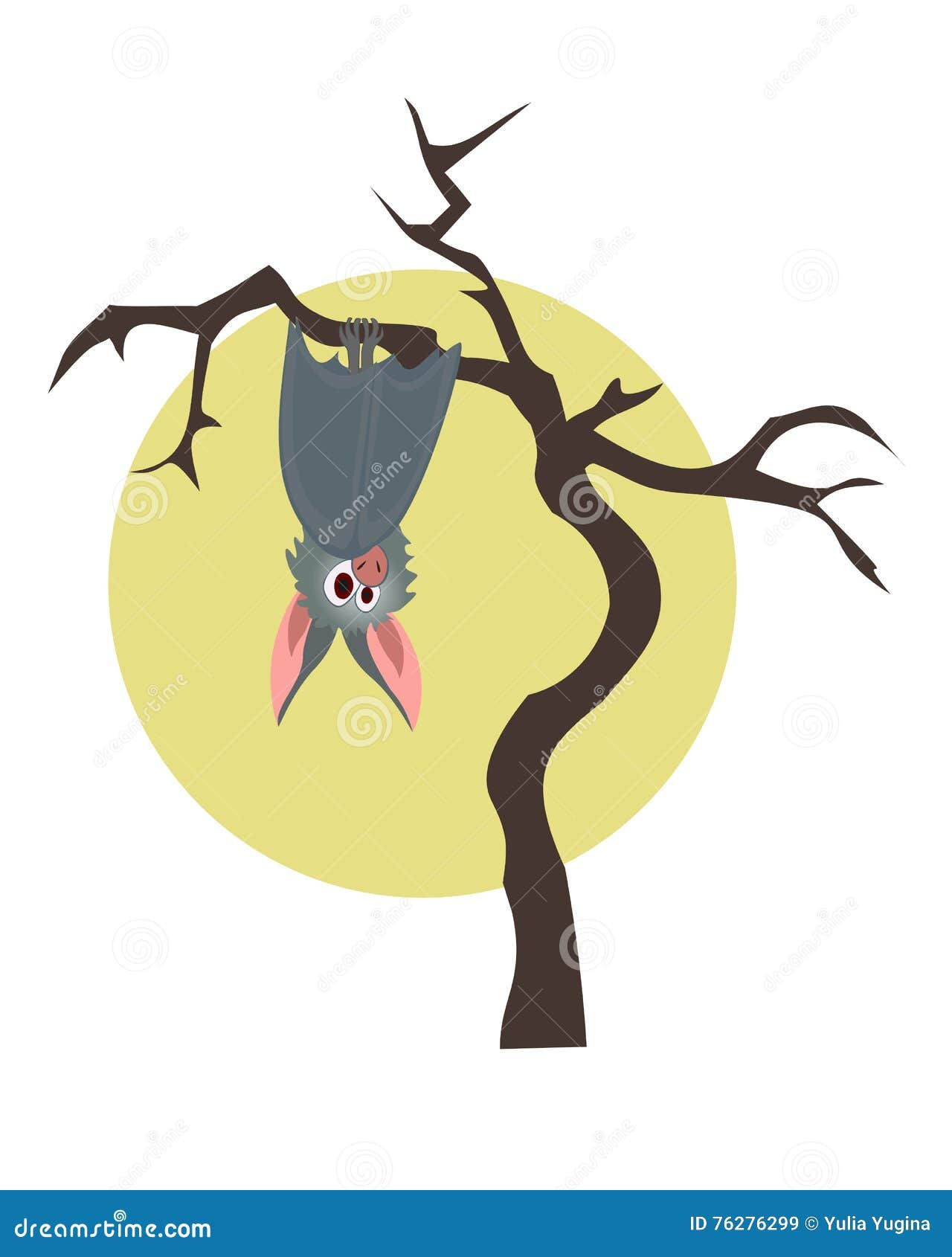 Wallpaper #2mdTDJMBSpphPi3-nt1P180 Grey Bat Hanging on a Dry Tree Stock Vector Illustration of Artwork