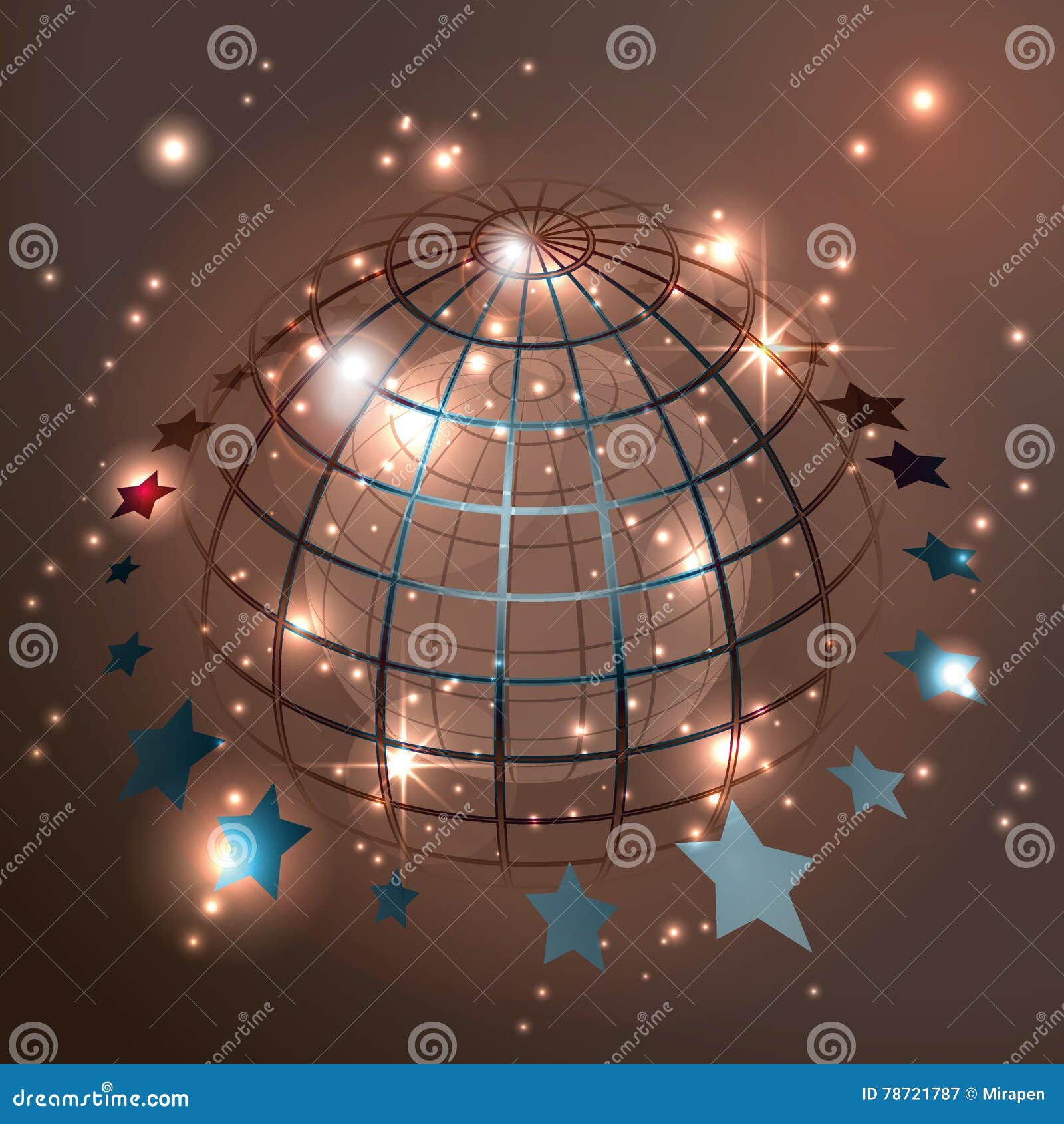 Wallpaper #BGcT6pIBSpphPi3-TUVE147 Globe with Stars Abstract Vector Stock Vector Illustration of Design
