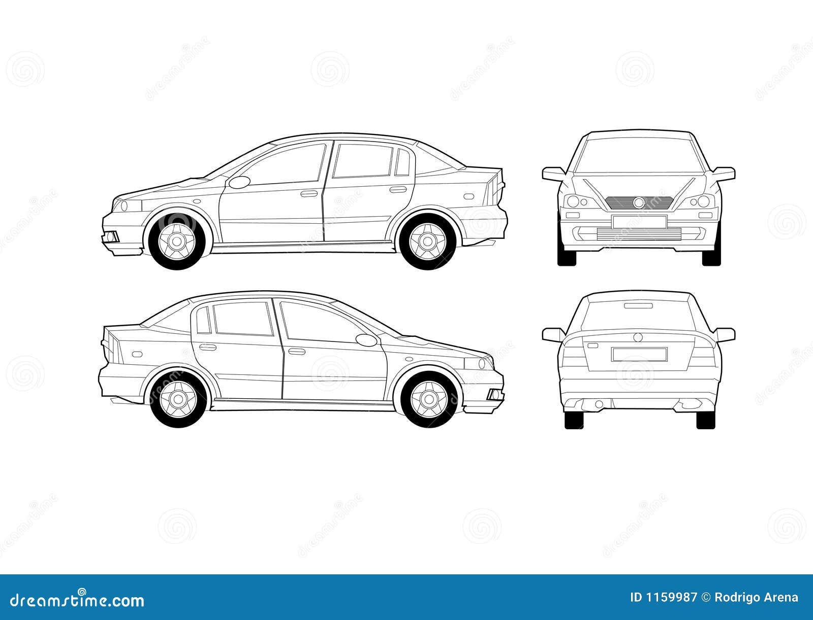 Wallpaper #kWidIpMBSpphPi3-uDN4195 Generic Saloon Car Diagram Stock Vector Illustration of Auto 1159987