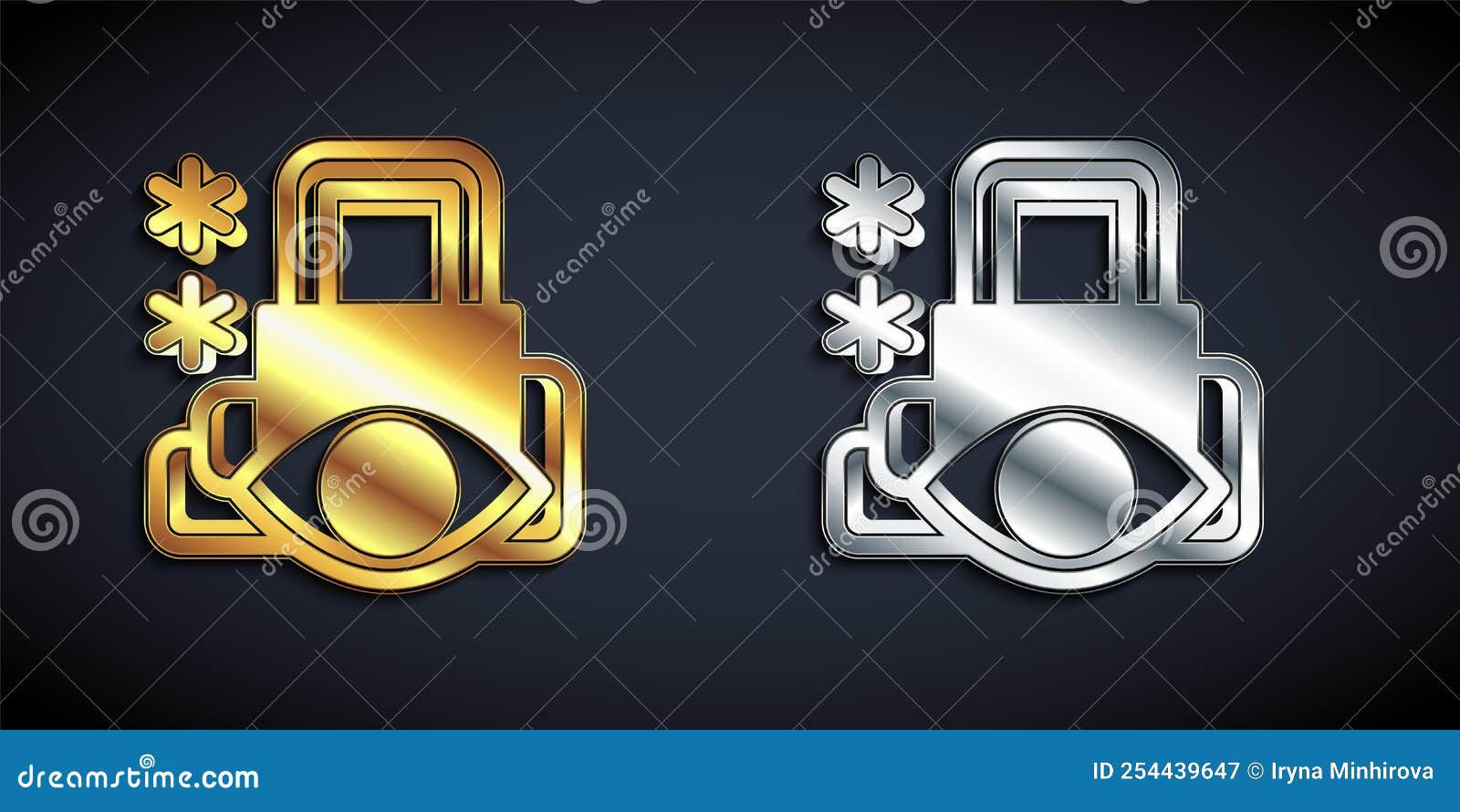 Wallpaper #C0BUMZMBJhL2WPbaUcZw37 Gold and Silver Cyber Security Icon Isolated on Black Background