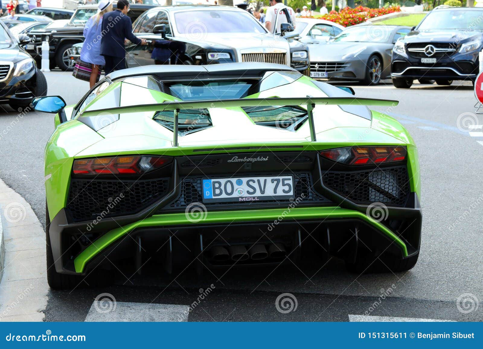 Wallpaper #vFY9e5cBsd6xcFiE9Nwk52 Green Lamborghini Aventador Rear View Editorial Photo Image of Wing