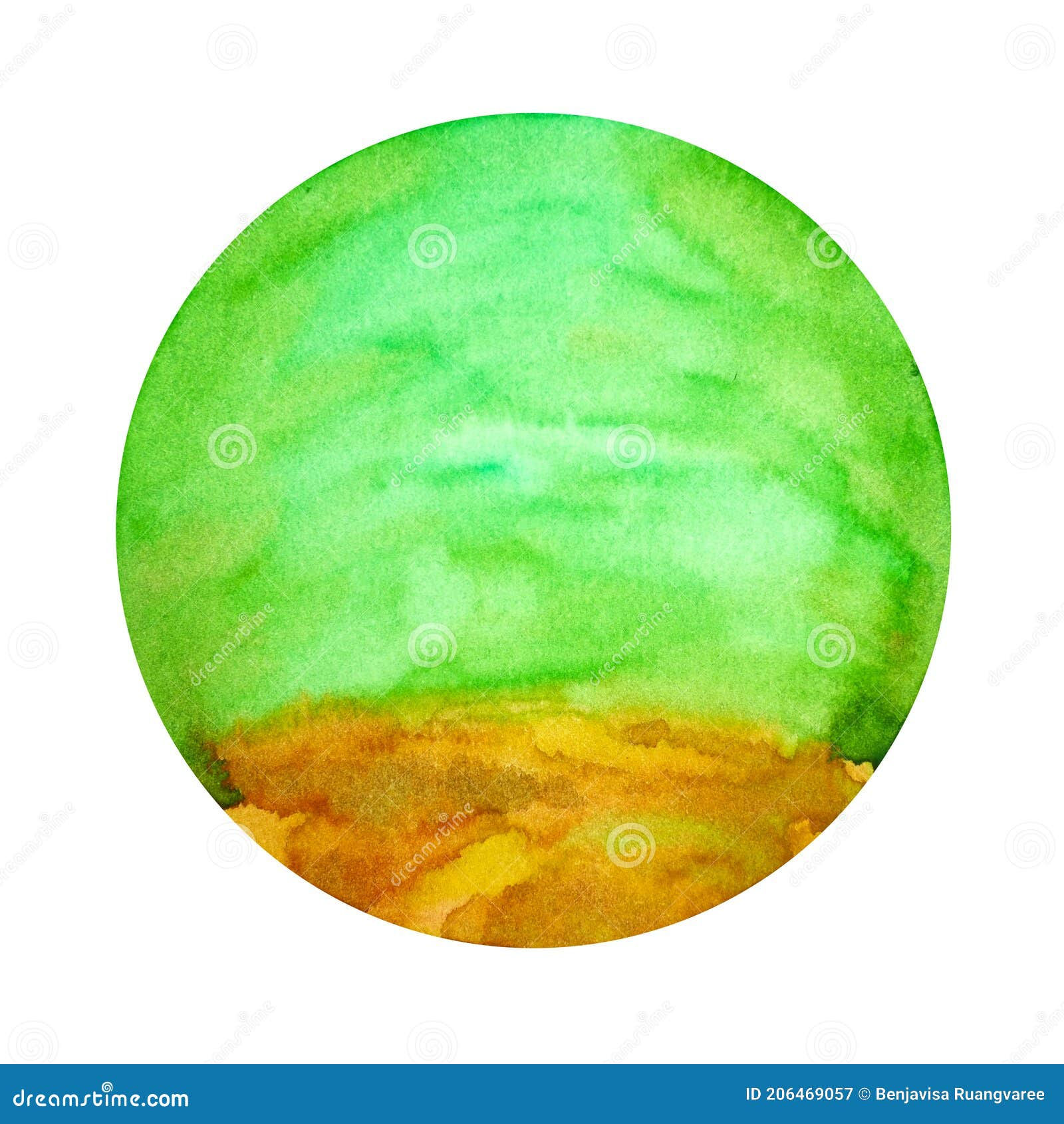 Wallpaper #_Gep6ZIBSpphPi3-WkJU20 Green Color Background Earth Element Watercolor Painting Illustration