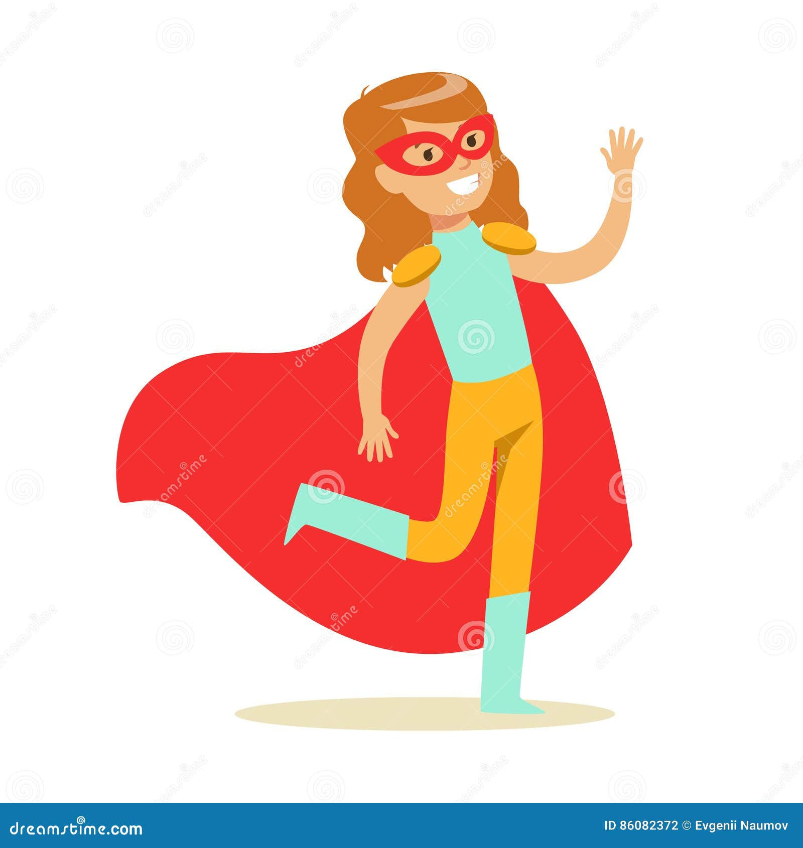 Wallpaper #YWfCDJMBSpphPi3-L-BK162 Girl Pretending to Have Super Powers Dressed in Blue and Yellow