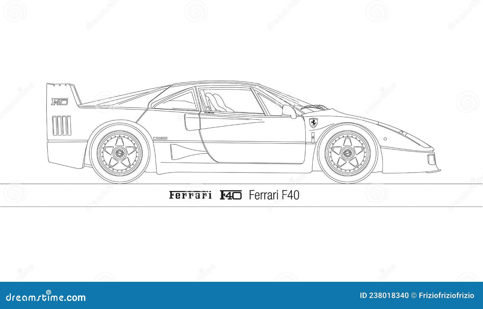 Wallpaper #n6XlNpMBVBiSkHCaE4qs192 Ferrari F40 Vintage Super Car Editorial Image Illustration of Black