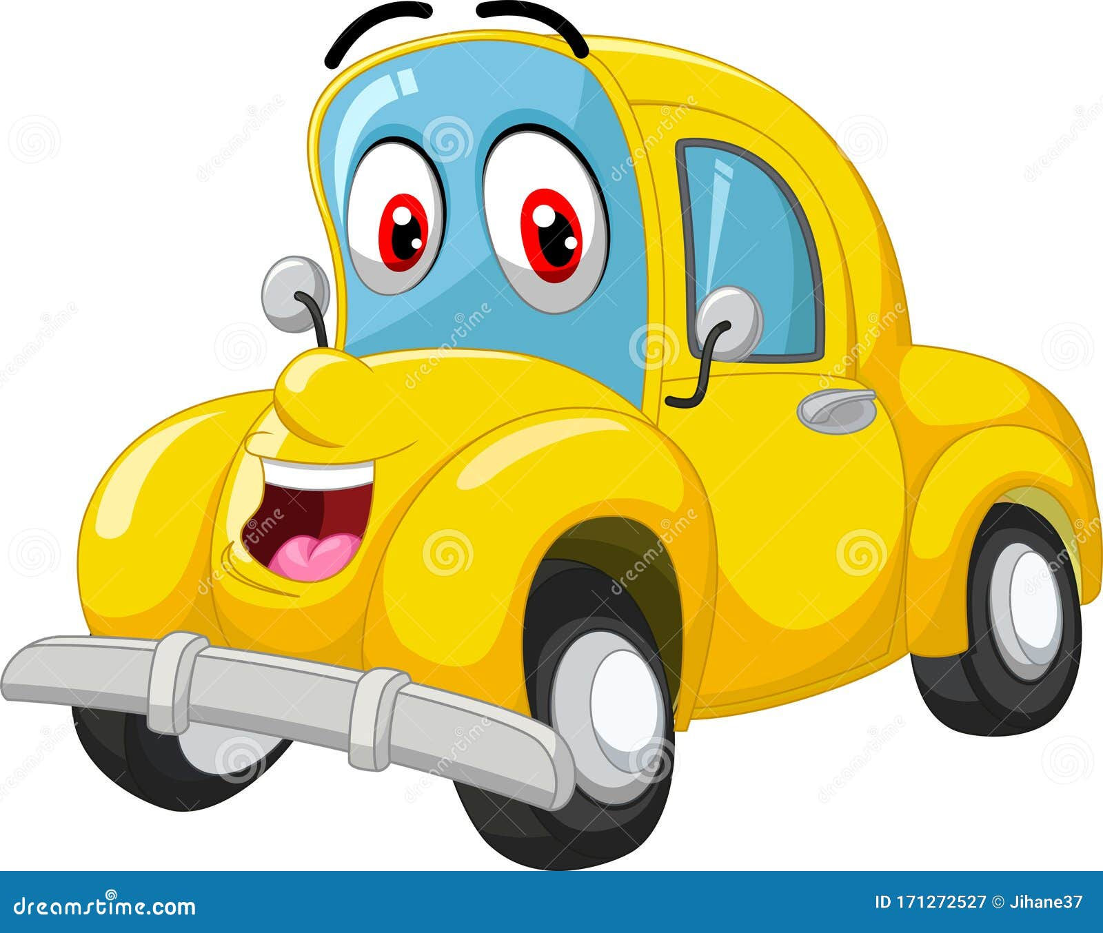 Wallpaper #60421 Yellow Mini Car Cartoon Vector Illustration 1910070 Vector Art at Vecteezy