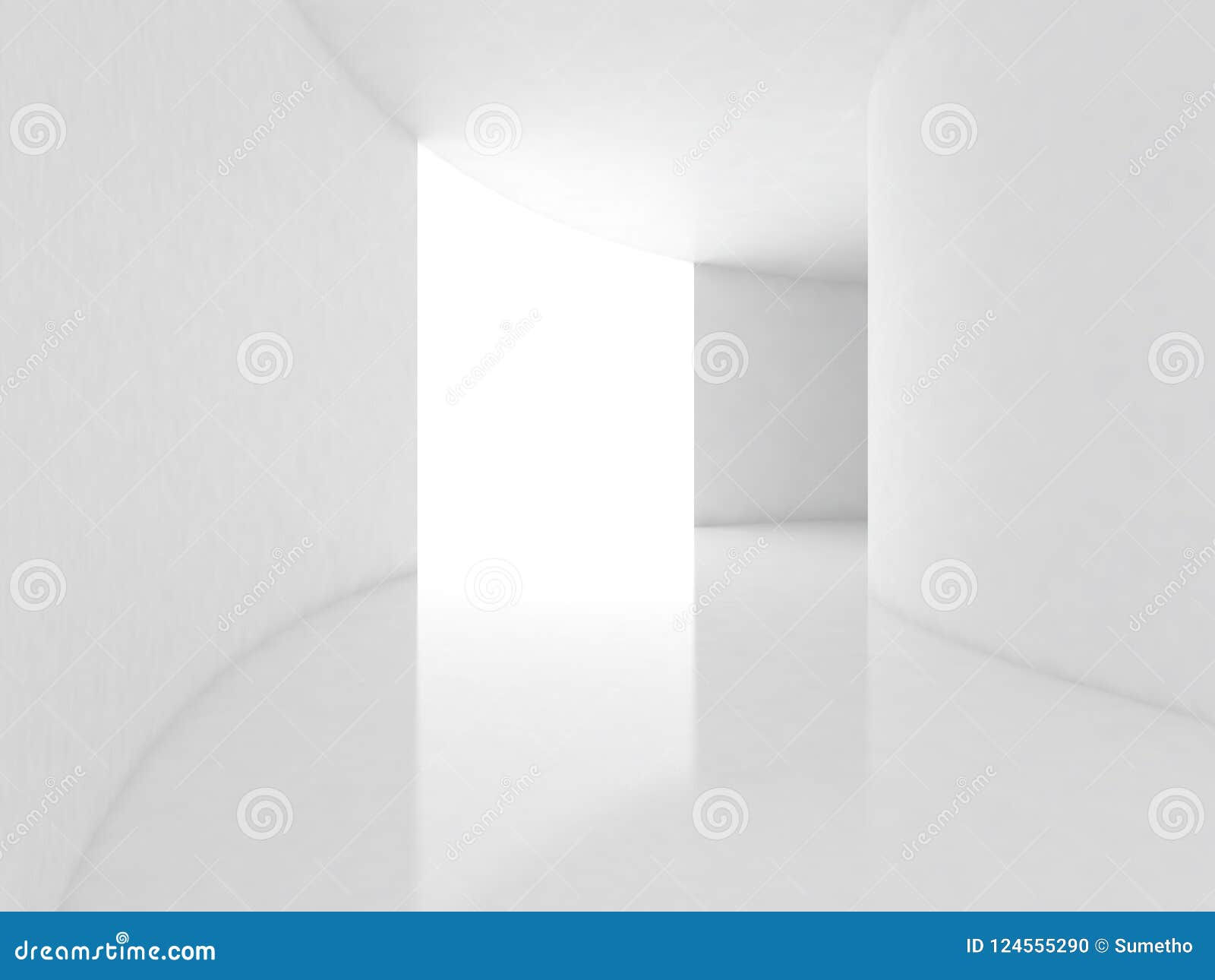 Wallpaper #vWhnF5MBSpphPi3-Og4v86 Futuristic Interior Empty Room with Abstact Curve Wall Stock