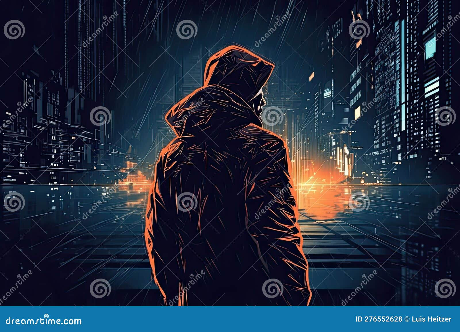 Wallpaper #cGeo65IBSpphPi3-g01d61 Cyberpunk Male Futuristic Stock Illustration Illustration of