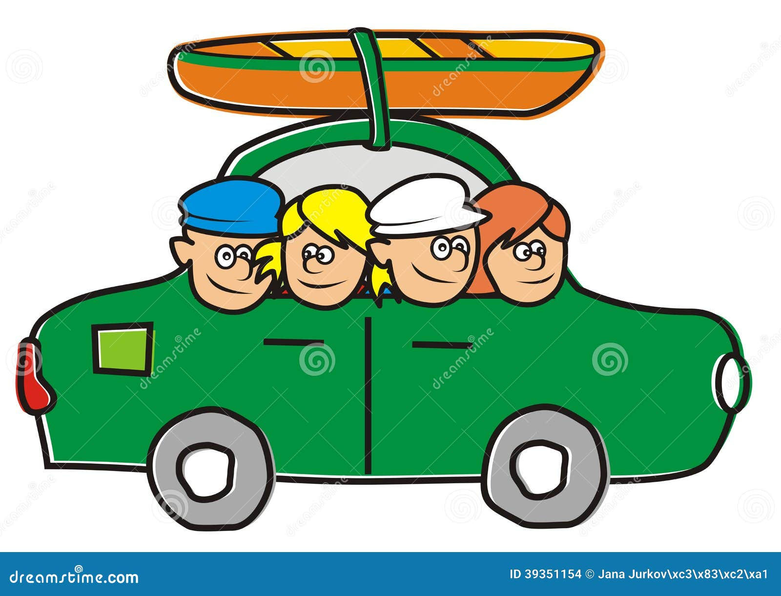 Wallpaper #iX3h8I4Bnwiau_P6cQed36 Family in the Car Boat on Roof Sport Equipment Vector Illustration