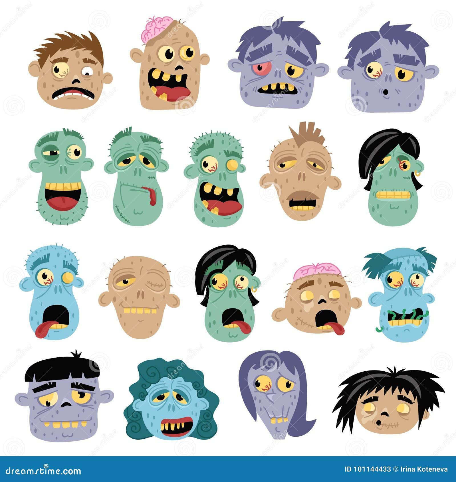 Wallpaper #KRmuK48BtGB6xQ78mY4I39 Funny Zombie Avatar Icon Set in Cartoon Style Stock Vector