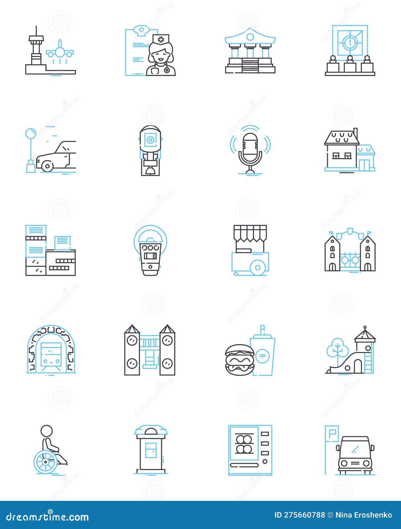 Wallpaper #SmebDJMBSpphPi3-Yd_c158 Futuristic Communities Linear Icons Set Utopia Cyberpunk Dystopia
