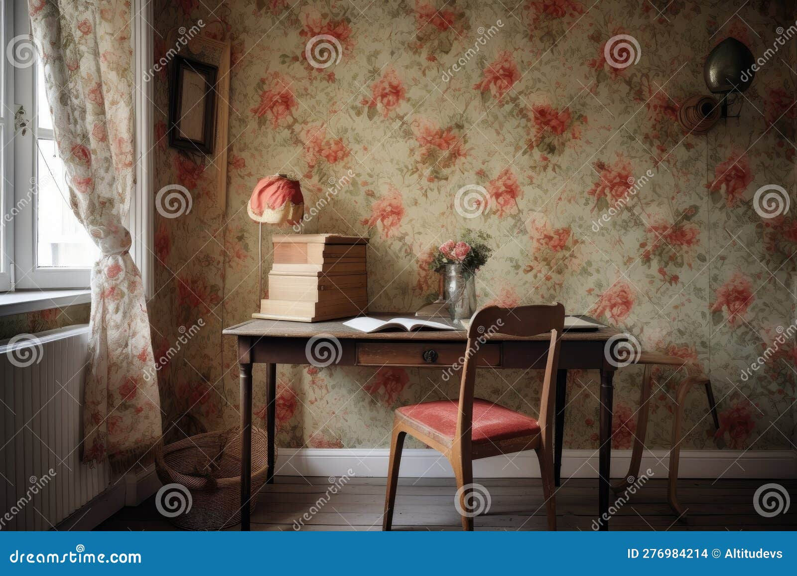 Wallpaper #c6067 Download Flower Tree Car House Retro Vintage Artistic Painting HD Wallpaper