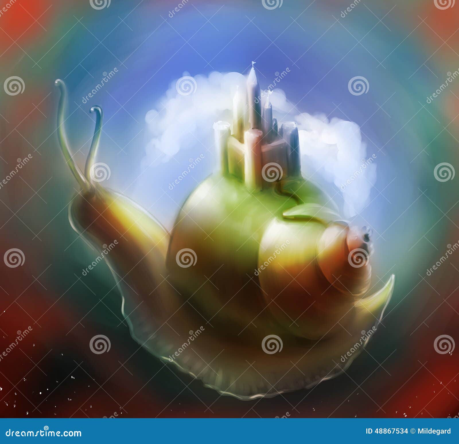Wallpaper #7DE0NZMB5zzyi_yYk1WD295 Fantasy Snail Castle Stock Illustration Illustration of Artistic
