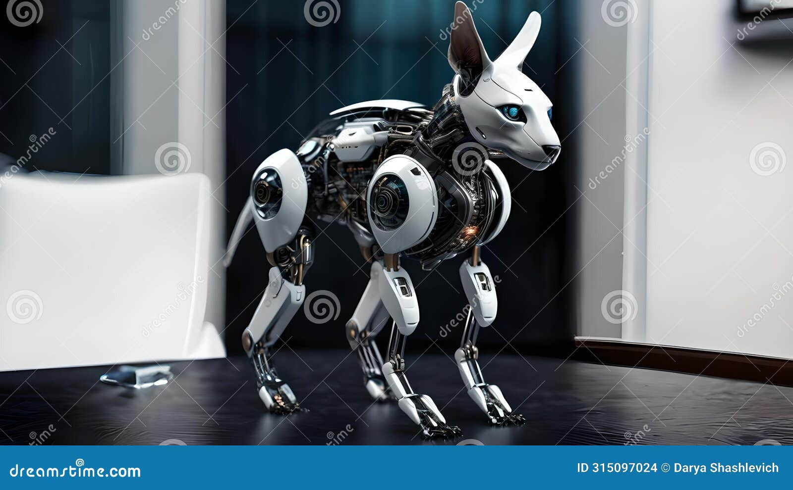 Wallpaper #q8kYjZcB-VVLIetlw2nT90 Fantastic Creatures with a High Level of Technology Stock Illustration