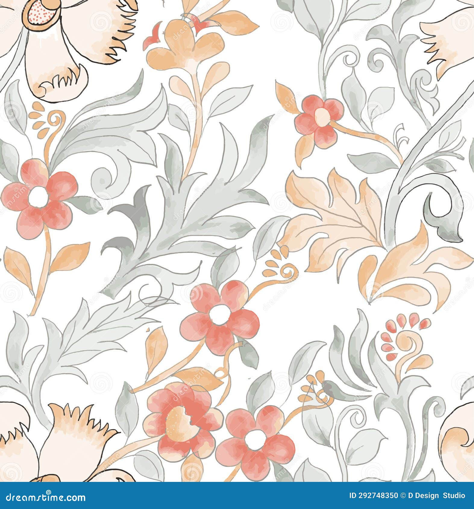 Wallpaper #LXf-KJMB-pgBXx60Uqym44 Flower Vintage Seamless Pattern Print Wallpaper Design Stock