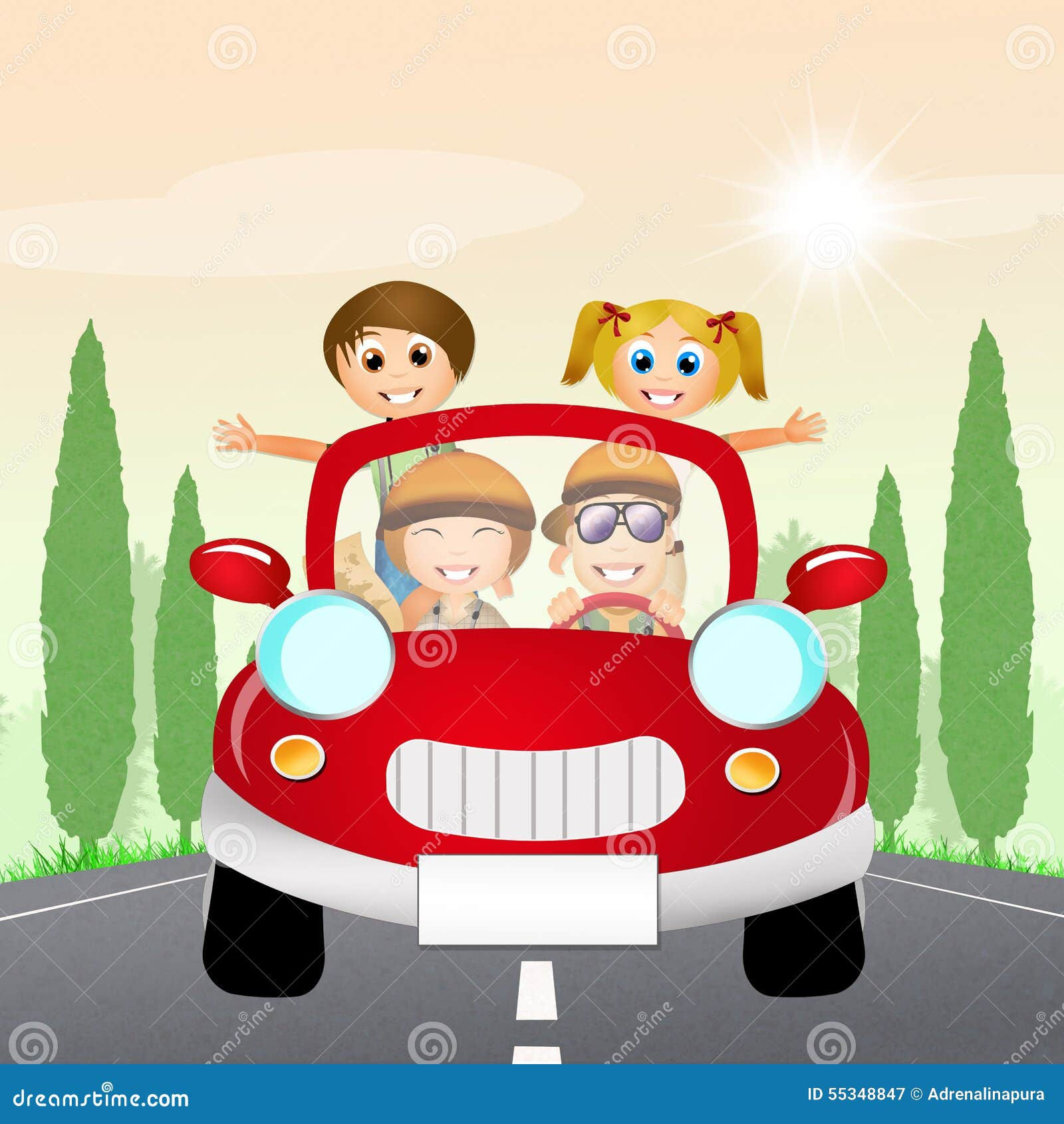Wallpaper #iX3h8I4Bnwiau_P6cQed59 Family Traveling on Car Stock Illustration Illustration of Adventure