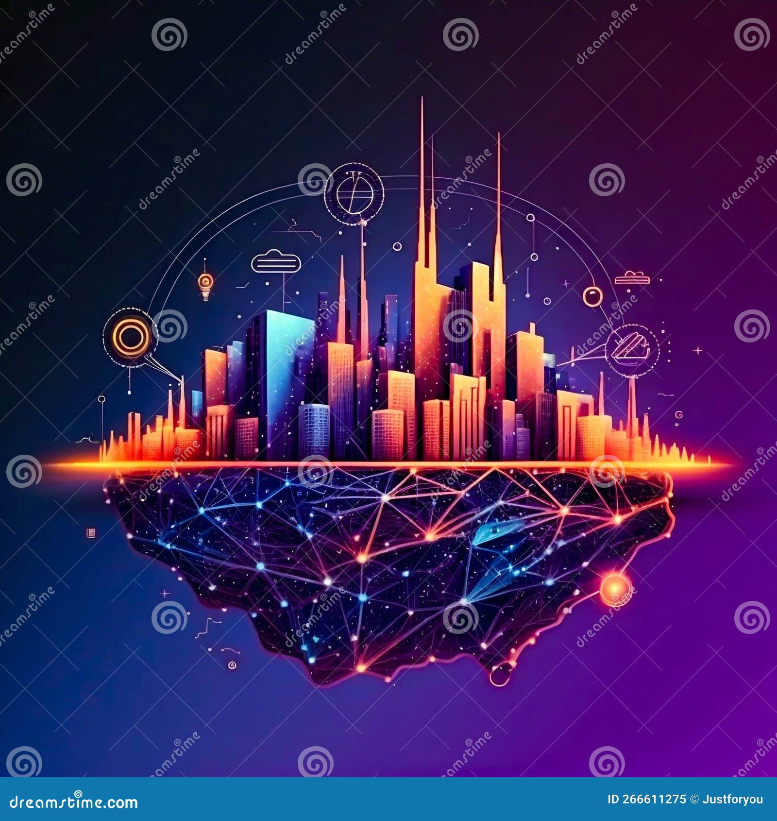 Wallpaper #M3fnJ5MB-pgBXx60DqgE273 Future Technology Cyber Night City Stock Illustration Illustration of