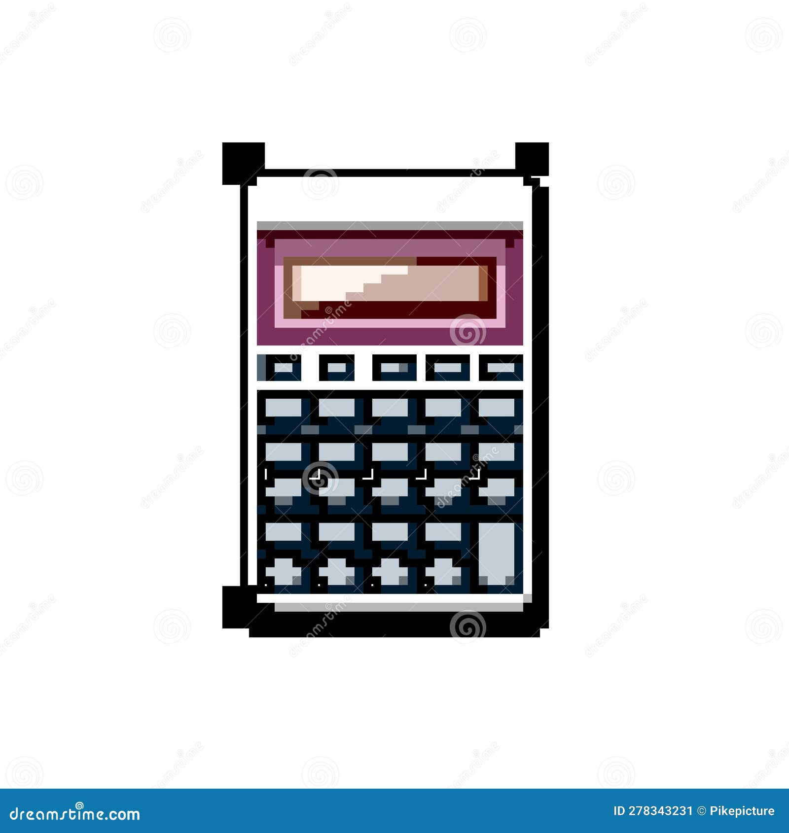 Wallpaper #XmepBpMBSpphPi3-QcIQ29 Finance Calculator Device Game Pixel Art Vector Illustration Stock