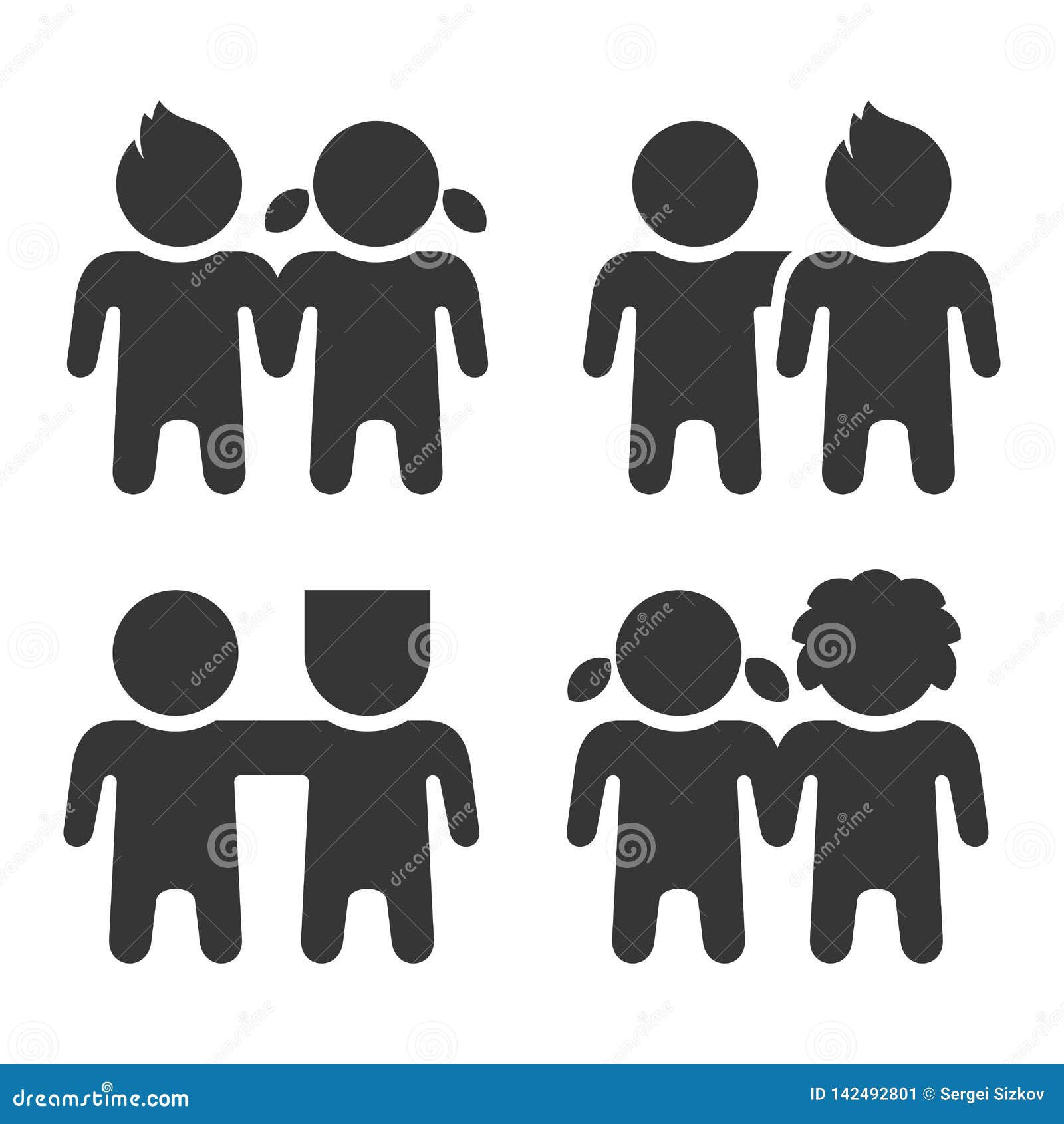 Wallpaper #2Gca7JIBSpphPi3-RFAI174 Friendship and Friend Icons Set on White Background Vector Stock
