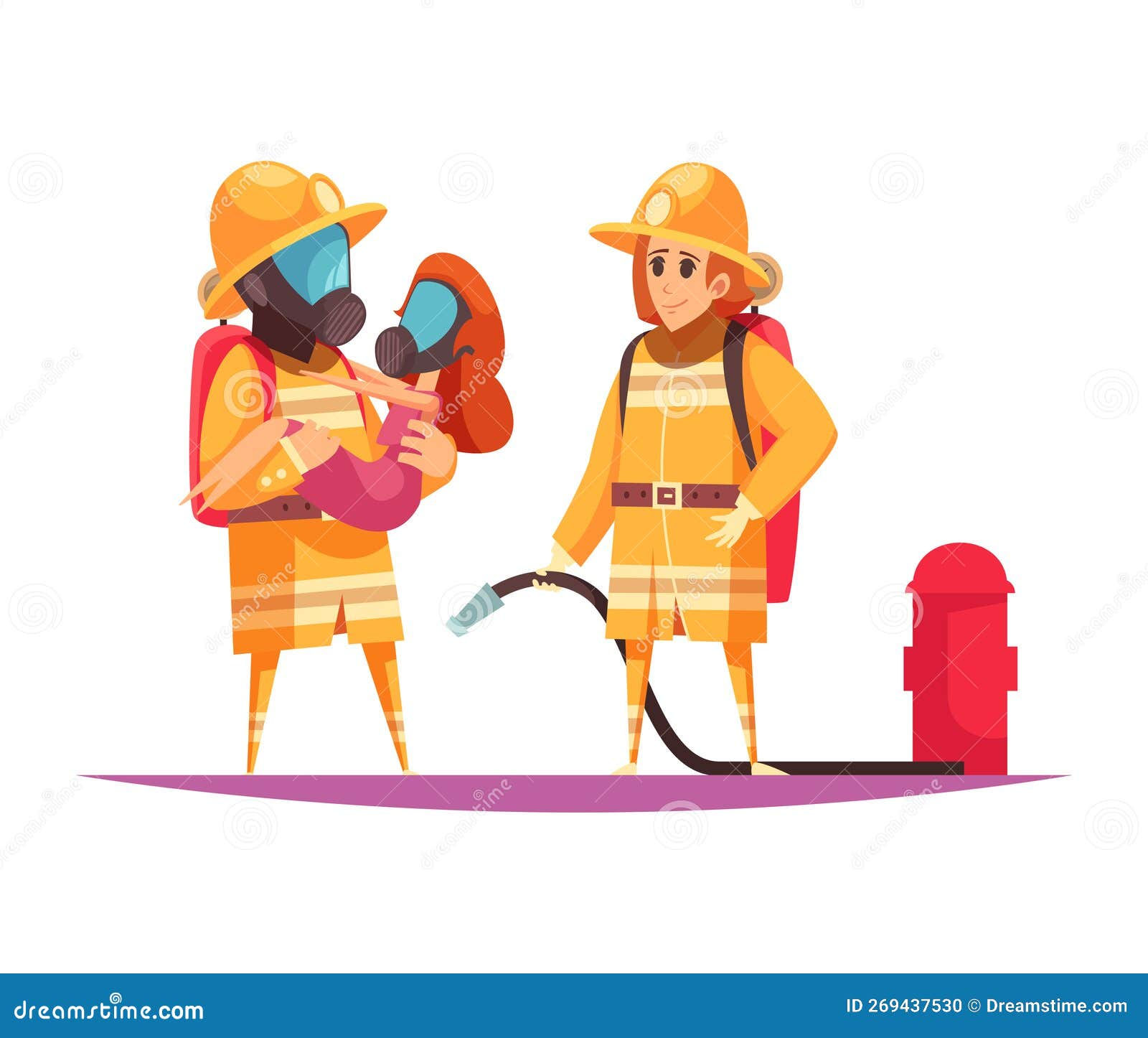Wallpaper #VANgY5MBpyOg8YnEddWK503 Firefighters Saving People Composition Stock Vector Illustration of