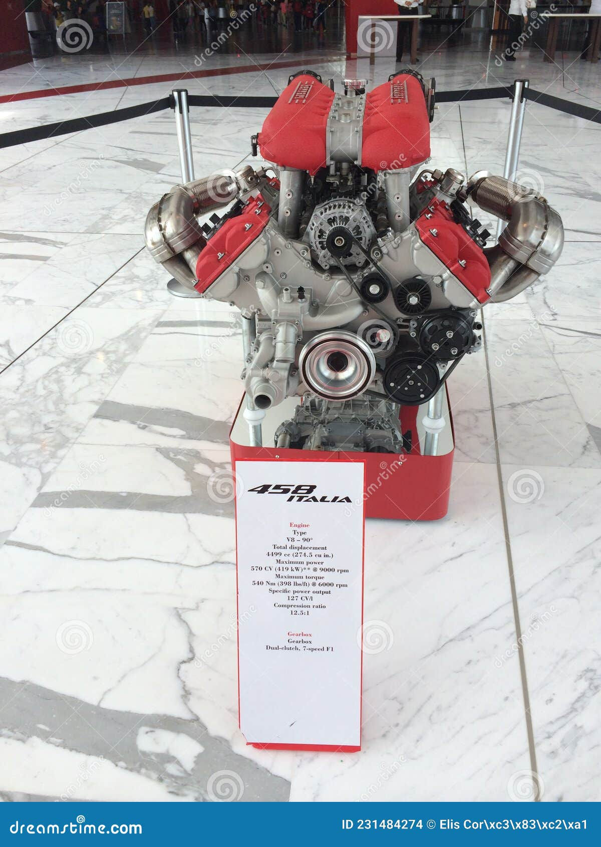 Wallpaper #ame_-ZIBSpphPi3-V46J85 Ferrari 458 Italy Engine on Display at Ferrari World Editorial Stock