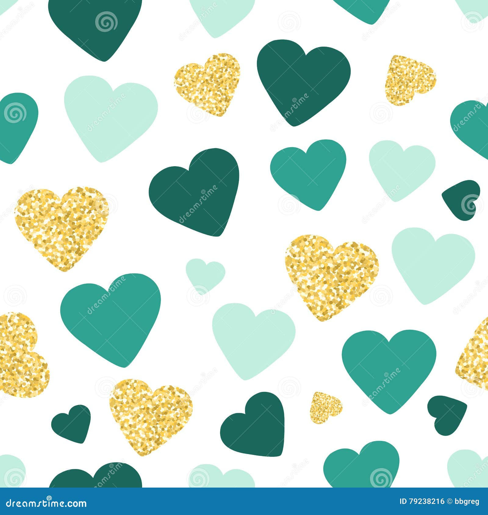 Wallpaper #Tmd395IBSpphPi3-tobx124 Fondo Inconsutil Del Modelo Con Brillo Del Oro Y Corazones Verdes