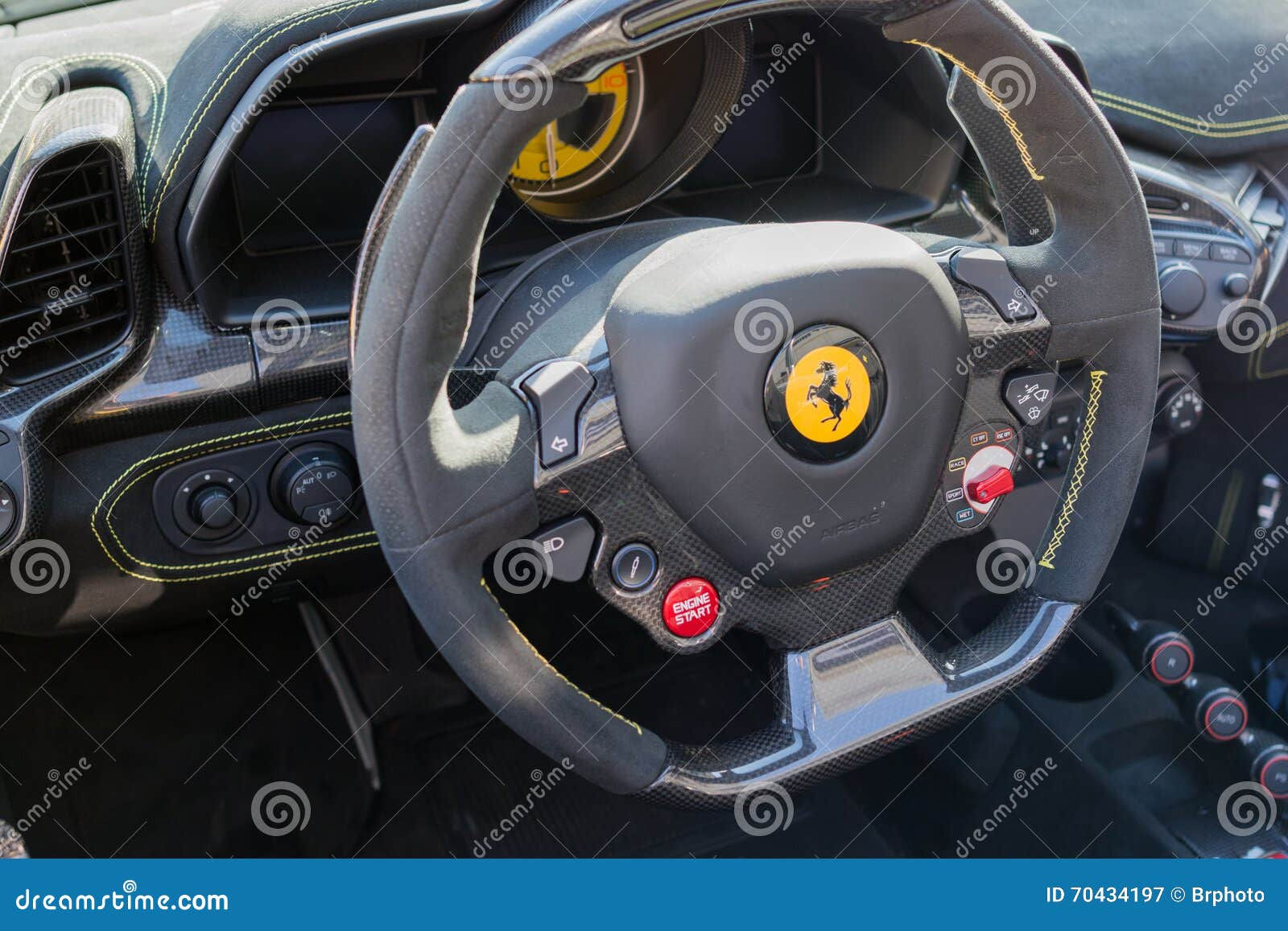 Wallpaper #5mfR9pIBSpphPi3-34Qt62 Ferrari Dashboard on Display Editorial Photography Image of Modern