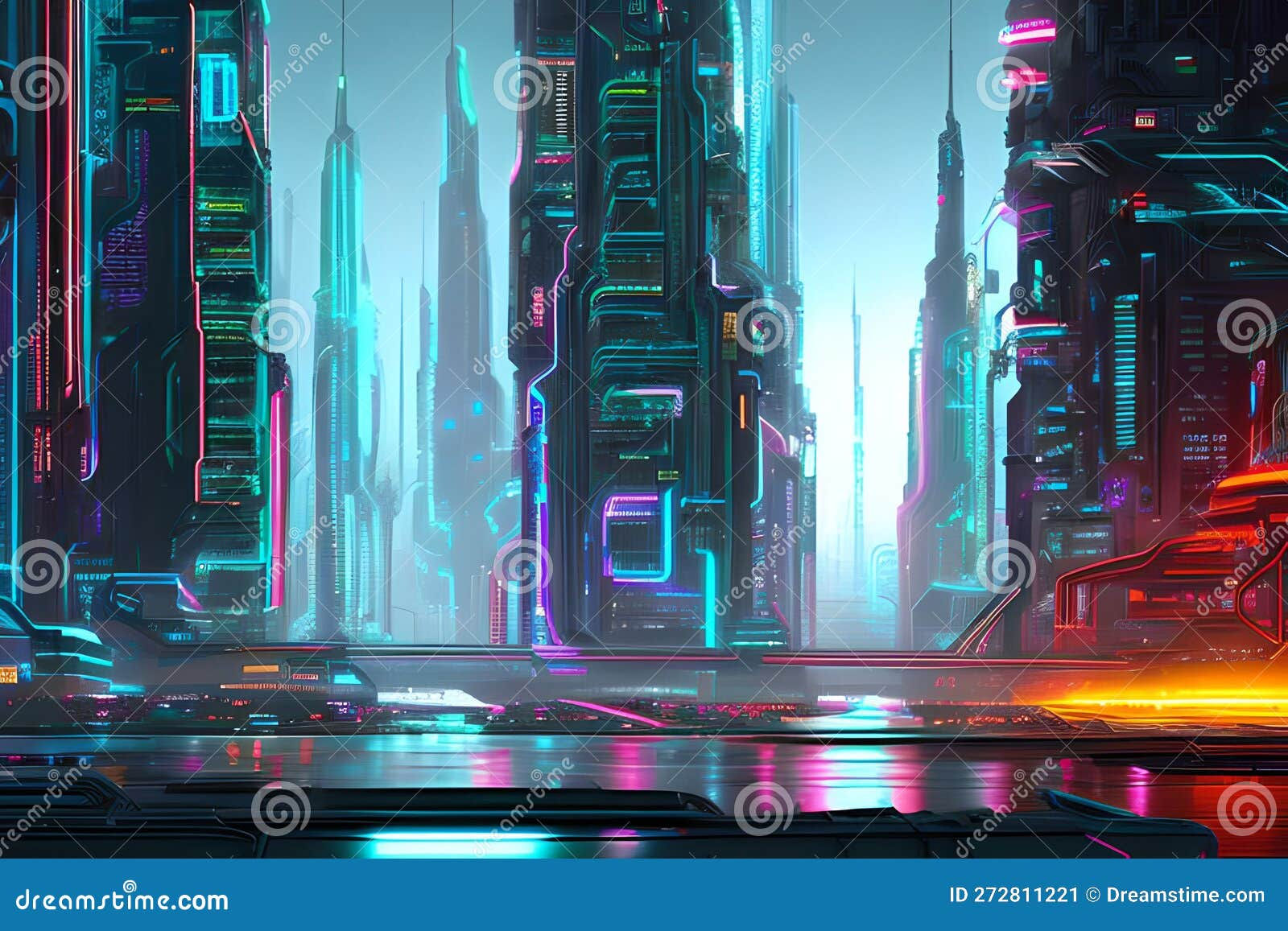 Wallpaper #khp8TpMB1yWOL4qgen0L139 The Future is Here a Futuristic Cityscape in a Circuit Cyberspace