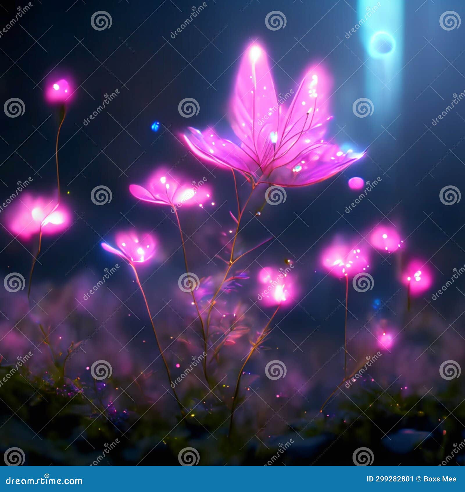 Wallpaper #r2fTEJMBSpphPi3-HPTq245 Fantasy Flower in the Forest Abstract Background 3D Rendering Stock