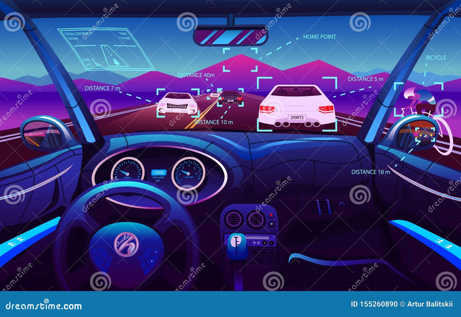 Wallpaper #dmdX_ZIBSpphPi3--Zv2395 Futuristic Vehicle Salon Electric Smart Car Driver View Dashboard