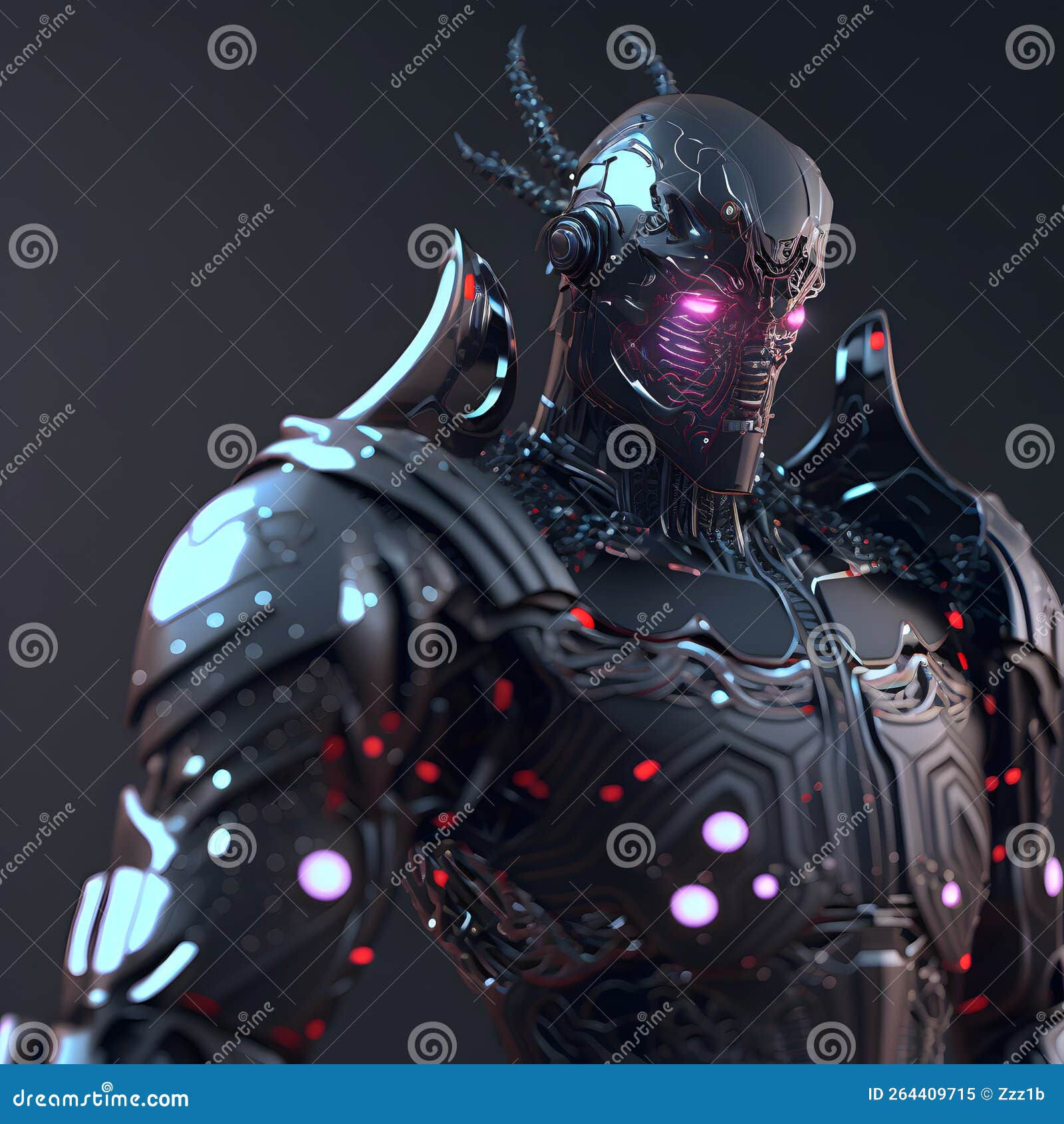 Wallpaper #Lx1VLZMBlOZrFDOk_dAO66 Fantastic Cyborg Ninja in Futuristic Hight Tech Armor Closeup Portrait