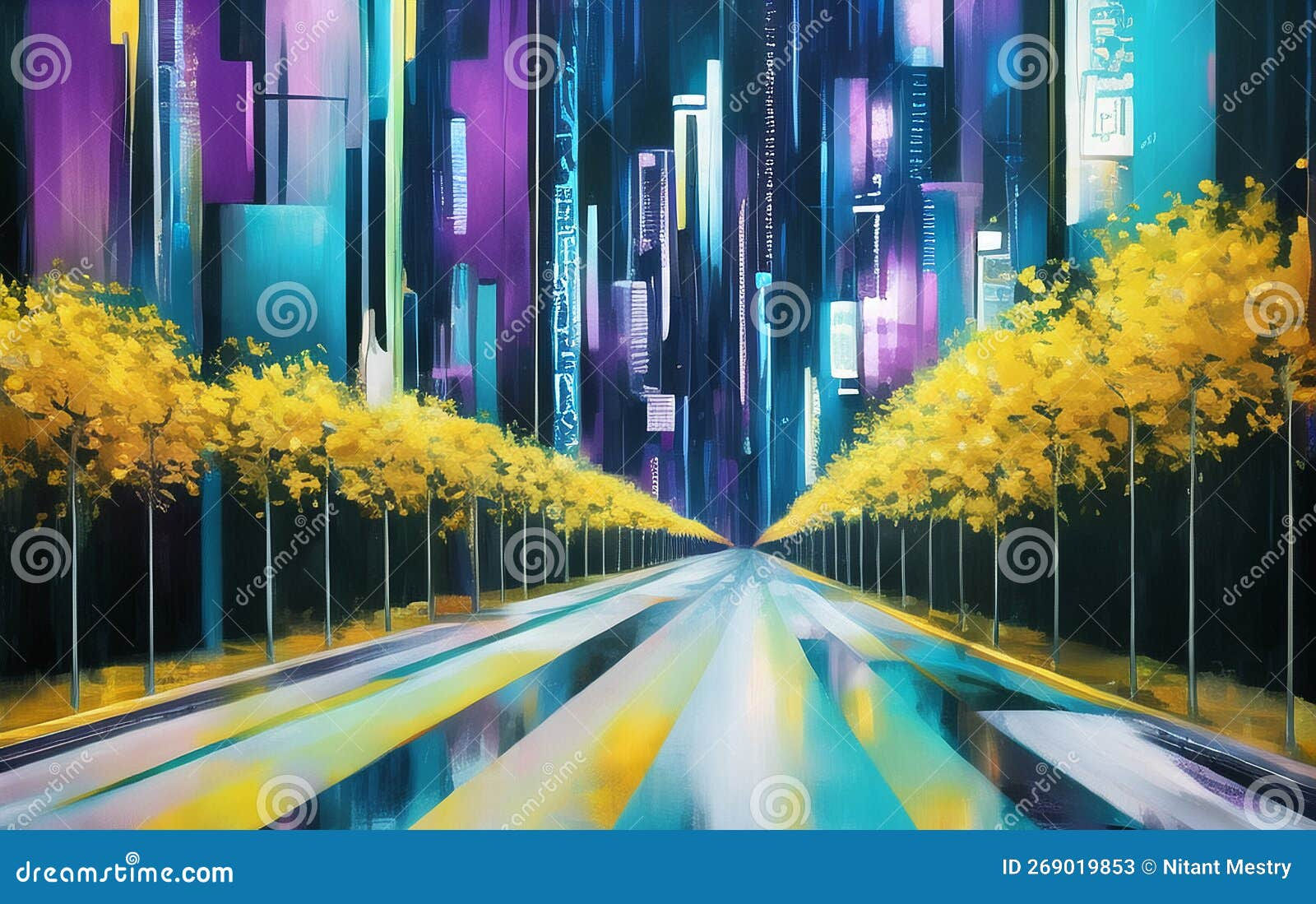 Wallpaper #C2cfDZMBSpphPi3-T-MG430 Cyberpunk Theme Sci Fi Background 3D Rendering of Abstract Neon Mega