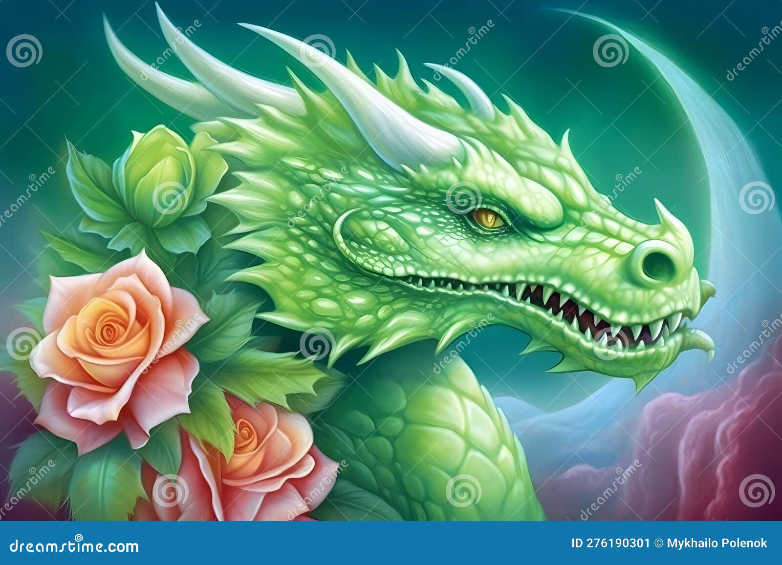 Wallpaper #6WeyDJMBSpphPi3-DN-t26 Fantasy Art Portrait Real Dragon Head Close Up Neural Network AI