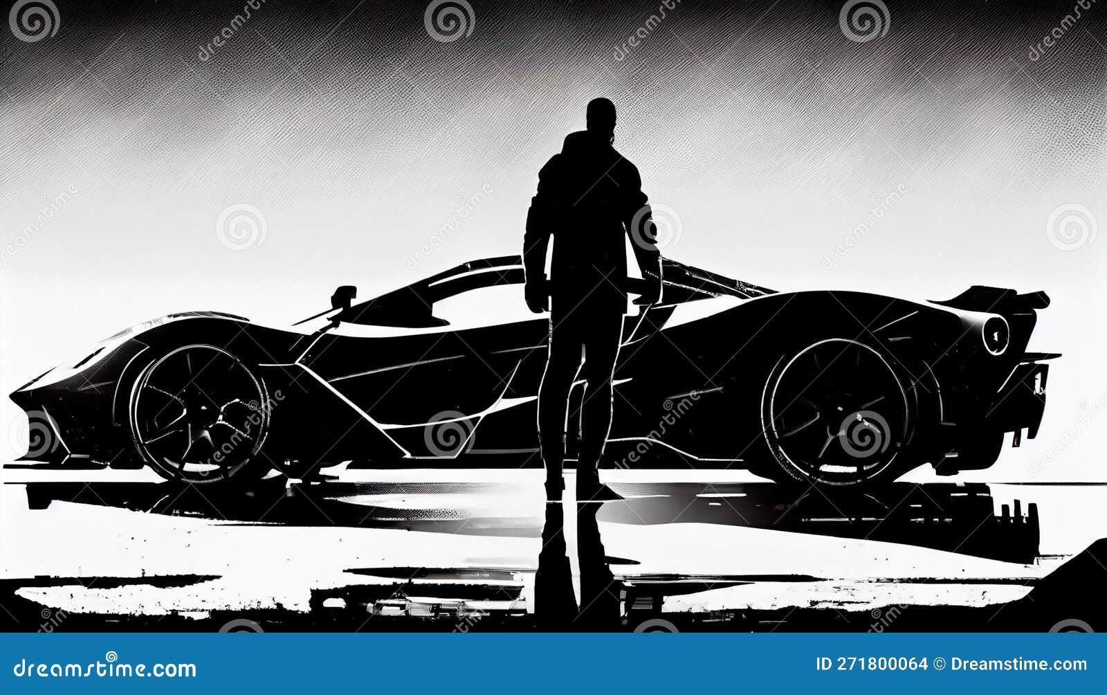 Wallpaper #yWjGE5MBSpphPi3-JwG74 Luxury Car Silhouette Made with Generative AI Stock Illustration