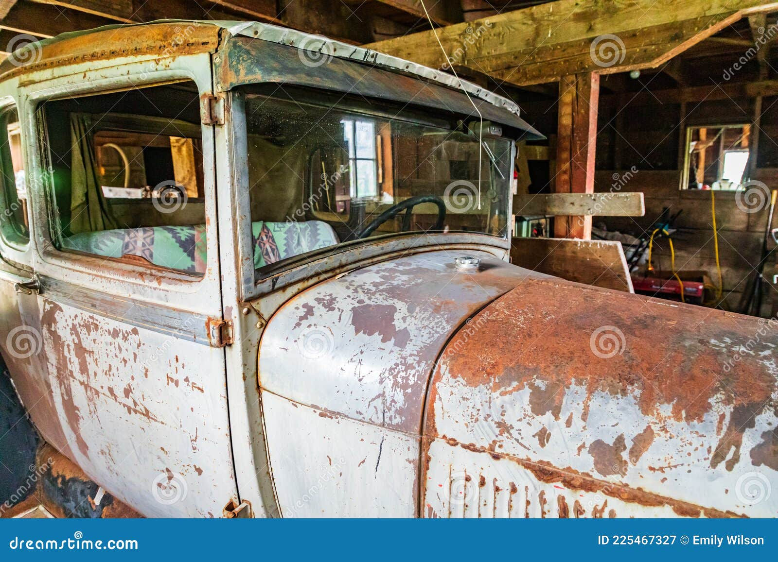 Wallpaper #iVhvNJMBzN9vxX346DxF290 Rusted Vintage Ford Model a Pickup Truck in a Barn Stock Image Image