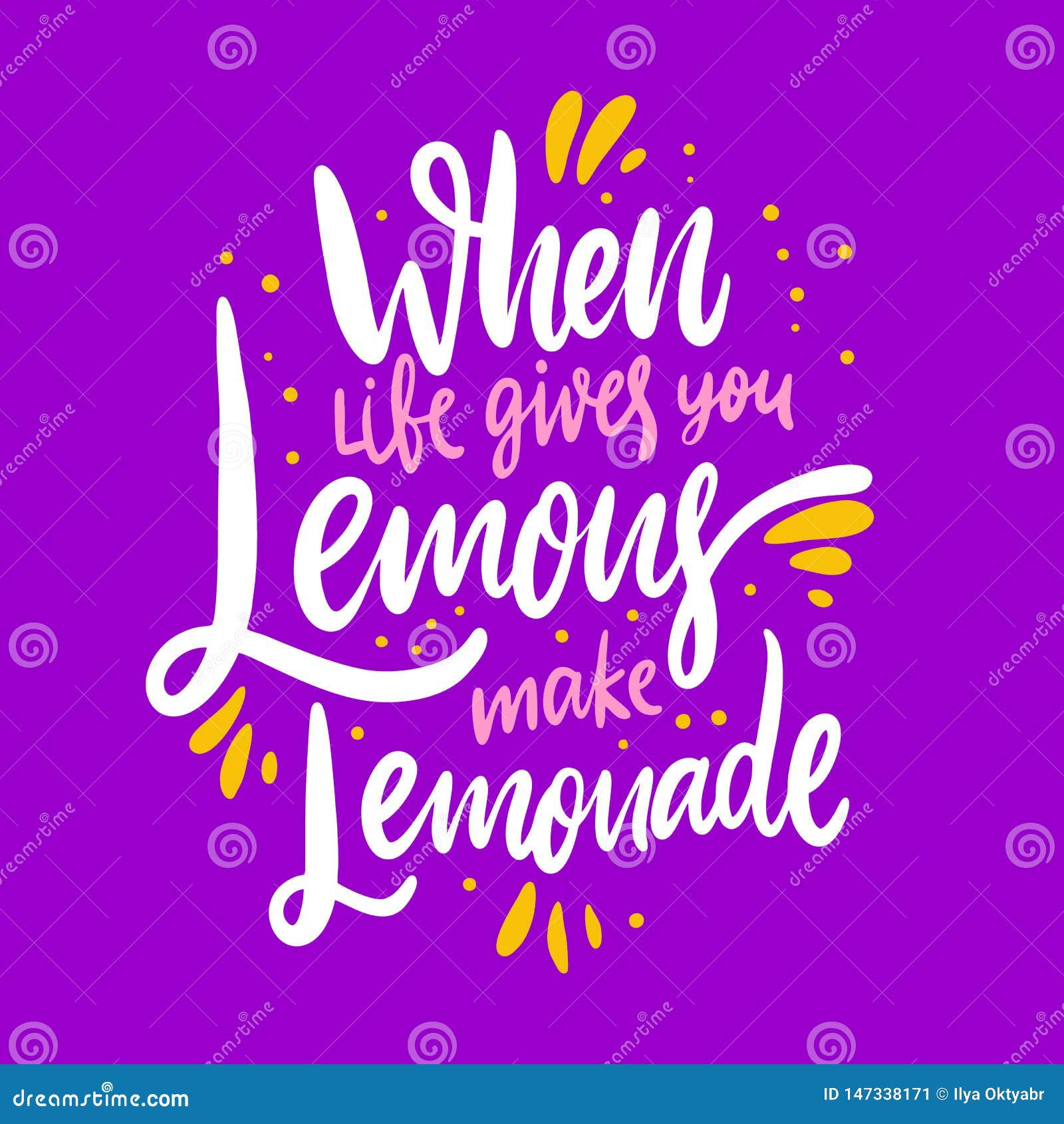 Wallpaper #02ewD5MBSpphPi3-Ae9s93 When Life Gives You Lemons Make Lemonade Hand Drawn Vector Lettering