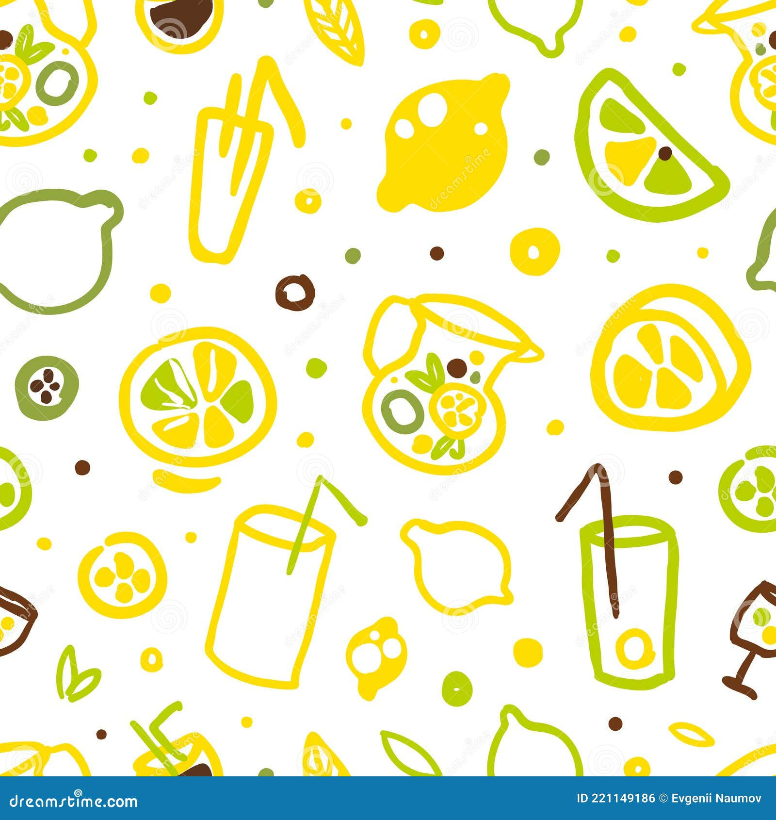Wallpaper #GGfpAZMBSpphPi3-Wa1b88 Lemonade and Citrus Fruits Seamless Pattern Refreshing Summer Drinks