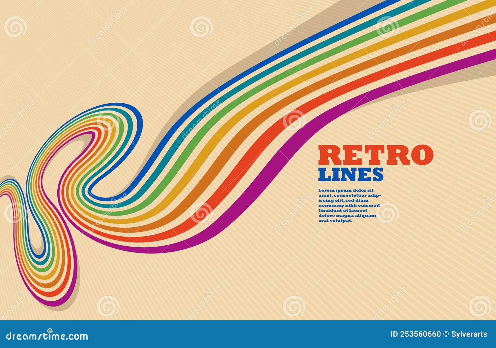 Wallpaper #1GfmC5MBSpphPi3-WtvR218 Linear Vector Abstract Background in All Colors of Rainbow Retro Style