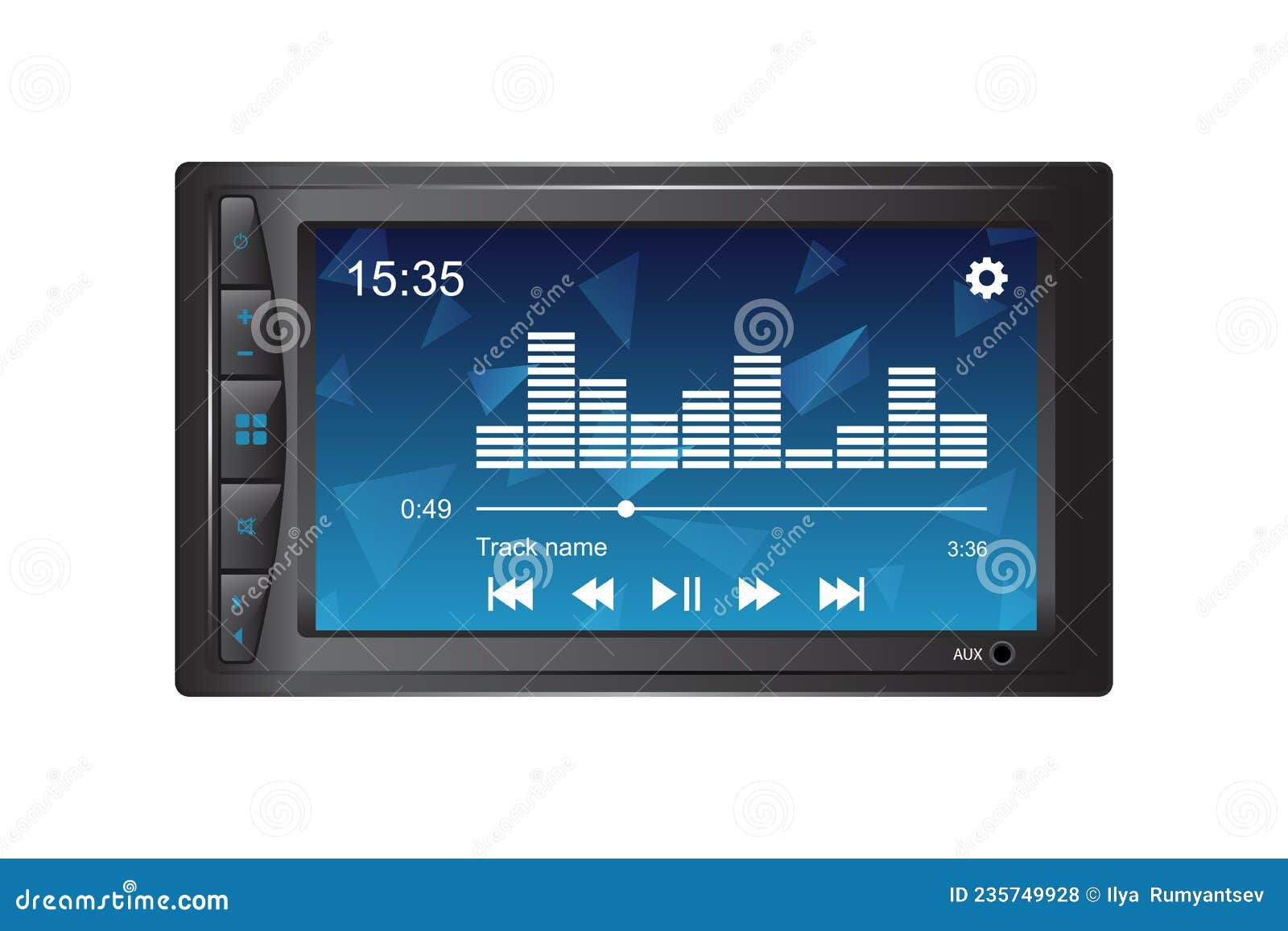 Wallpaper #e30l8Y4Bnwiau_P6Wwjw32 Car Audio System with Lcd Screen Car Radio on a Plain Backgrounds