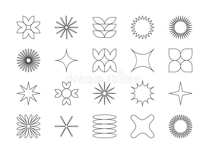 Wallpaper #Dbiz25IBJvJKYCmE9fje164 Vector Set of Abstract Minimalistic Geometric Elements Contemporary