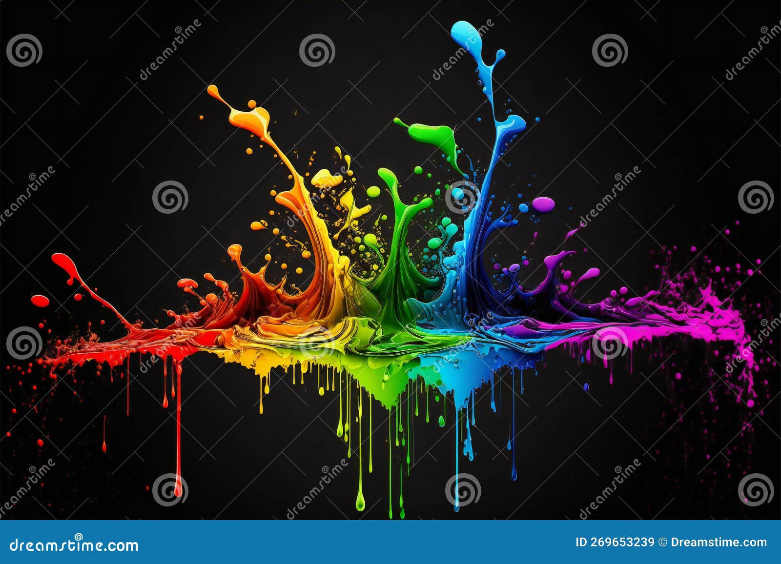 Wallpaper #fmcp65IBSpphPi3-I0r2149 Rainbow Color Paint Splash Wallpaper Abstract Colors Stock