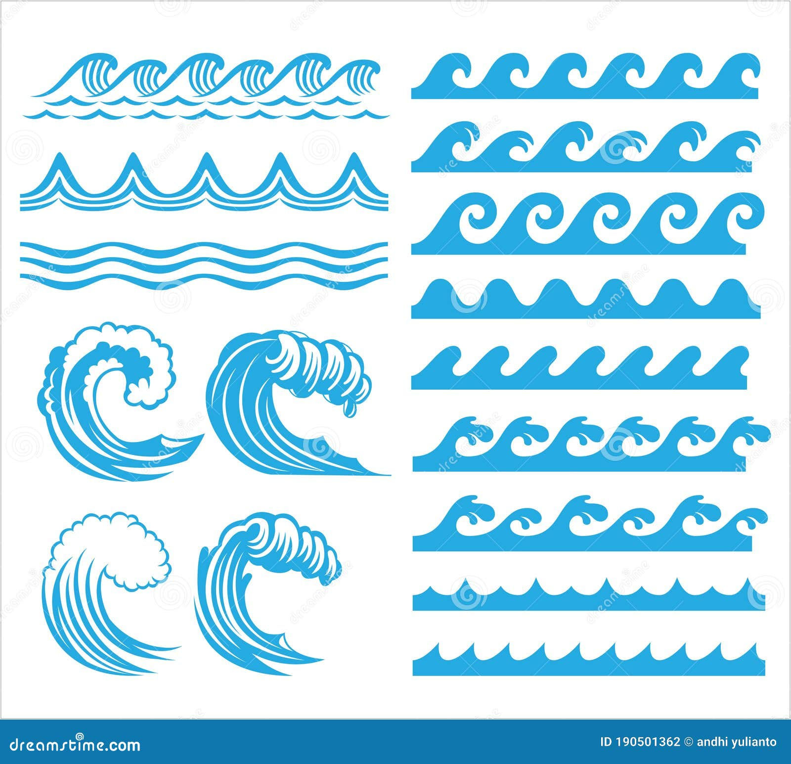 Wallpaper #ORzcQJMB8JfcLg2Jm_cY128 Rolling Ocean Sea Wave Stream Line Pattern Vector Graphic Design Set