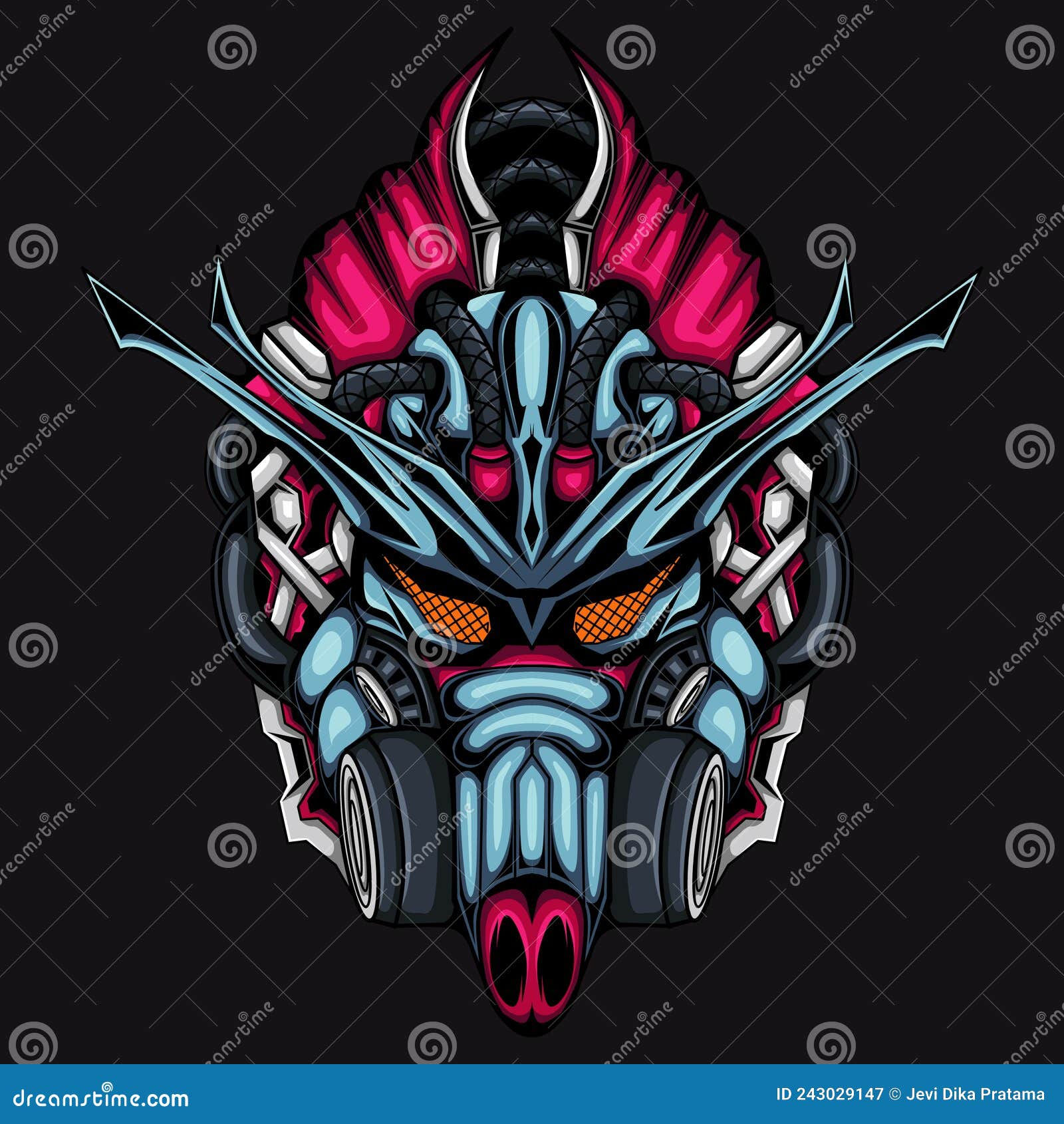 Wallpaper #KMn-j5cB-VVLIetlCmy864 Robotic Cyberpunk Ronin Samurai Cartoon Vector Cartoondealercom